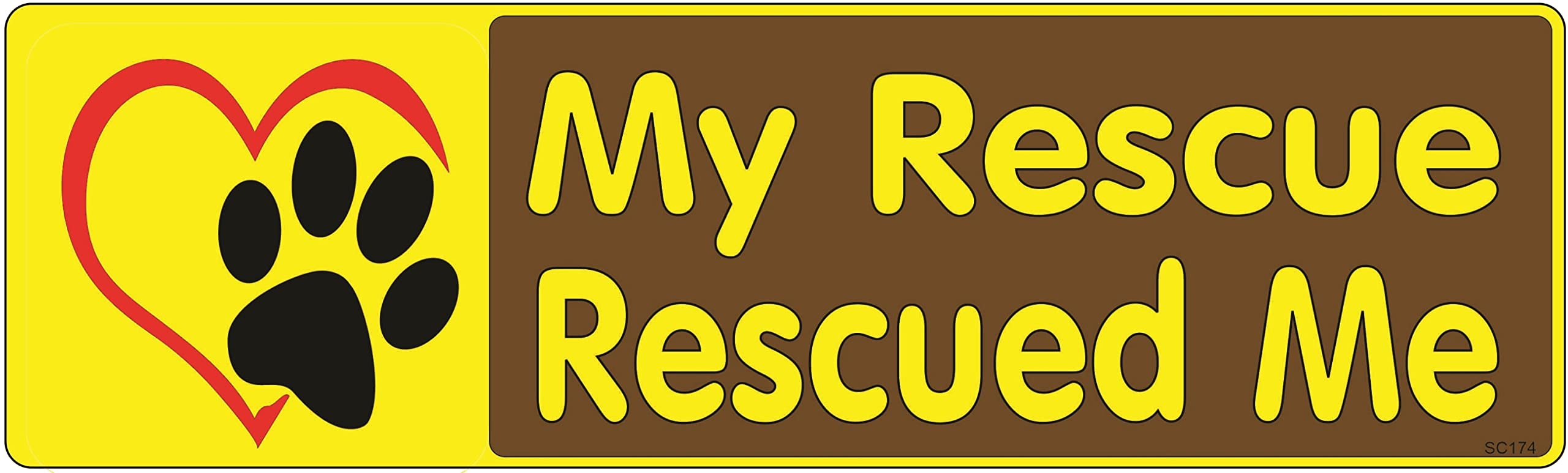 Gear Tatz - 'My Rescue Rescued Me' Dog Lover Car Magnet - 2.75 x 9.5 Inch Pet Adoption Decal - High Quality USA Made (Pack of 25) - Perfect for Cars, Trucks & Fridge to Show Pet Love & Support Animal Adoption
