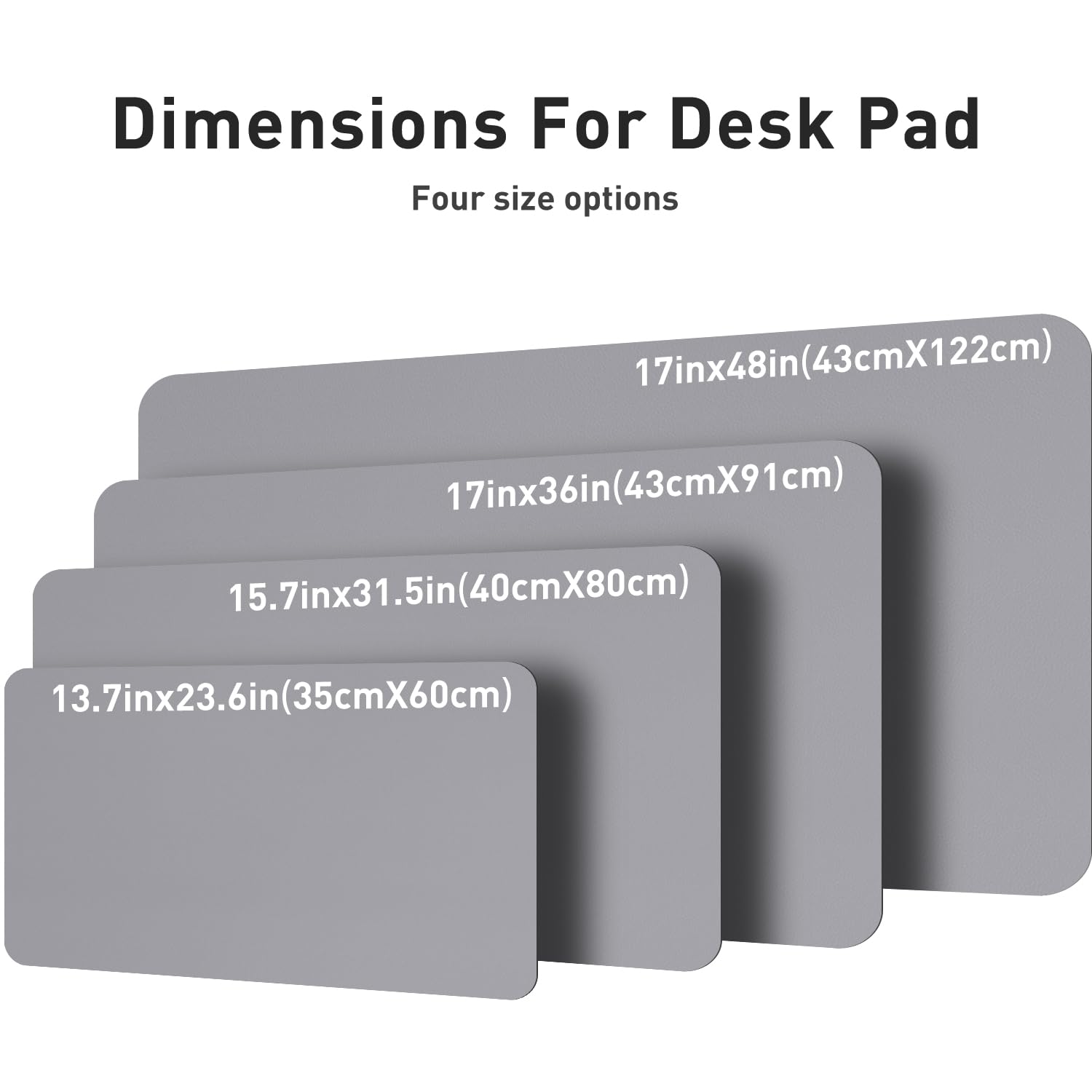 Aothia Premium PU Leather Desk Pad Protector - Non-Slip Office Desk Mat & Mouse Pad - 31.5