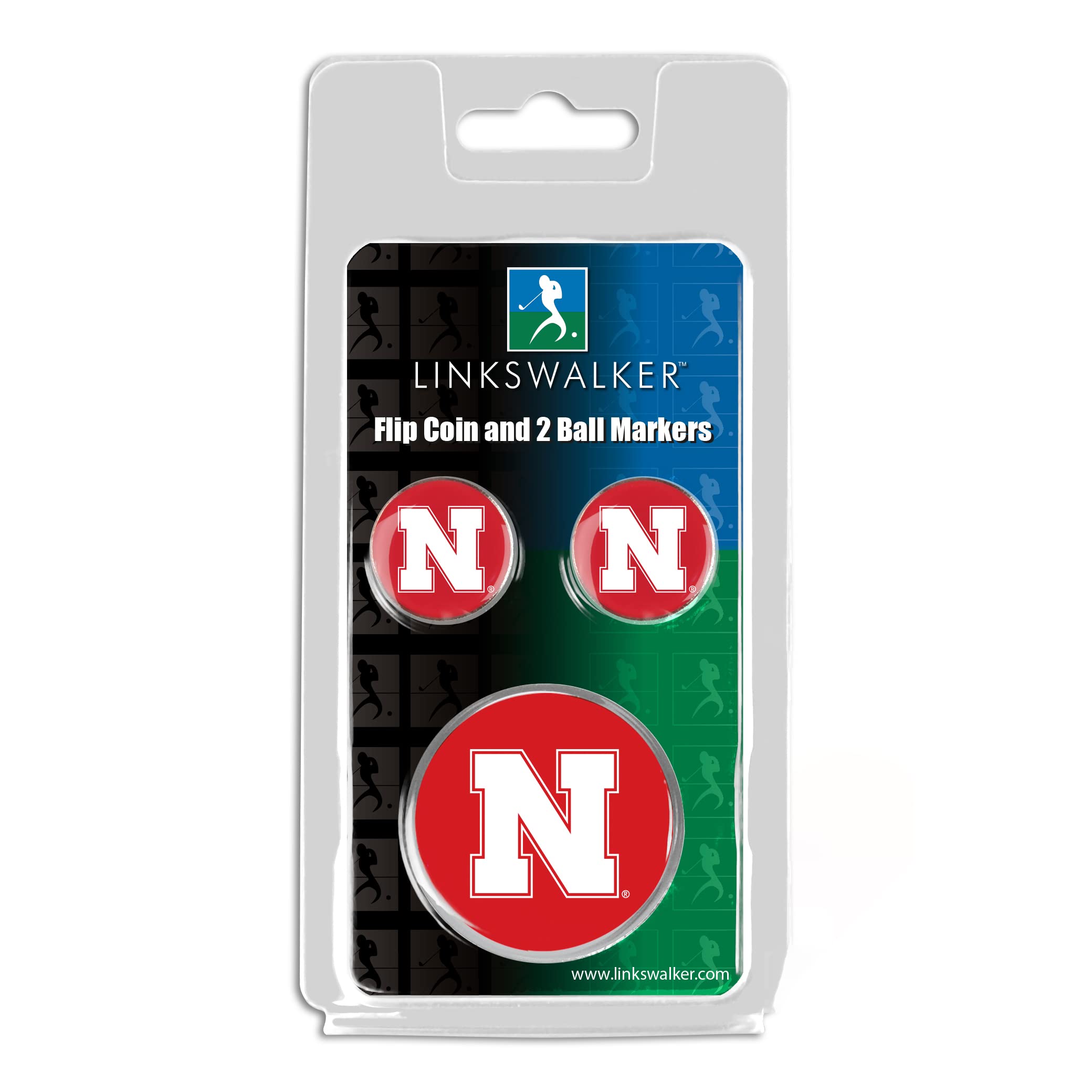 LinksWalker Flip Decision Challenge Coin with 2 Golf Ball Markers - Perfect Golfer's Gift Pack for Tournaments, Games & Special Occasions
