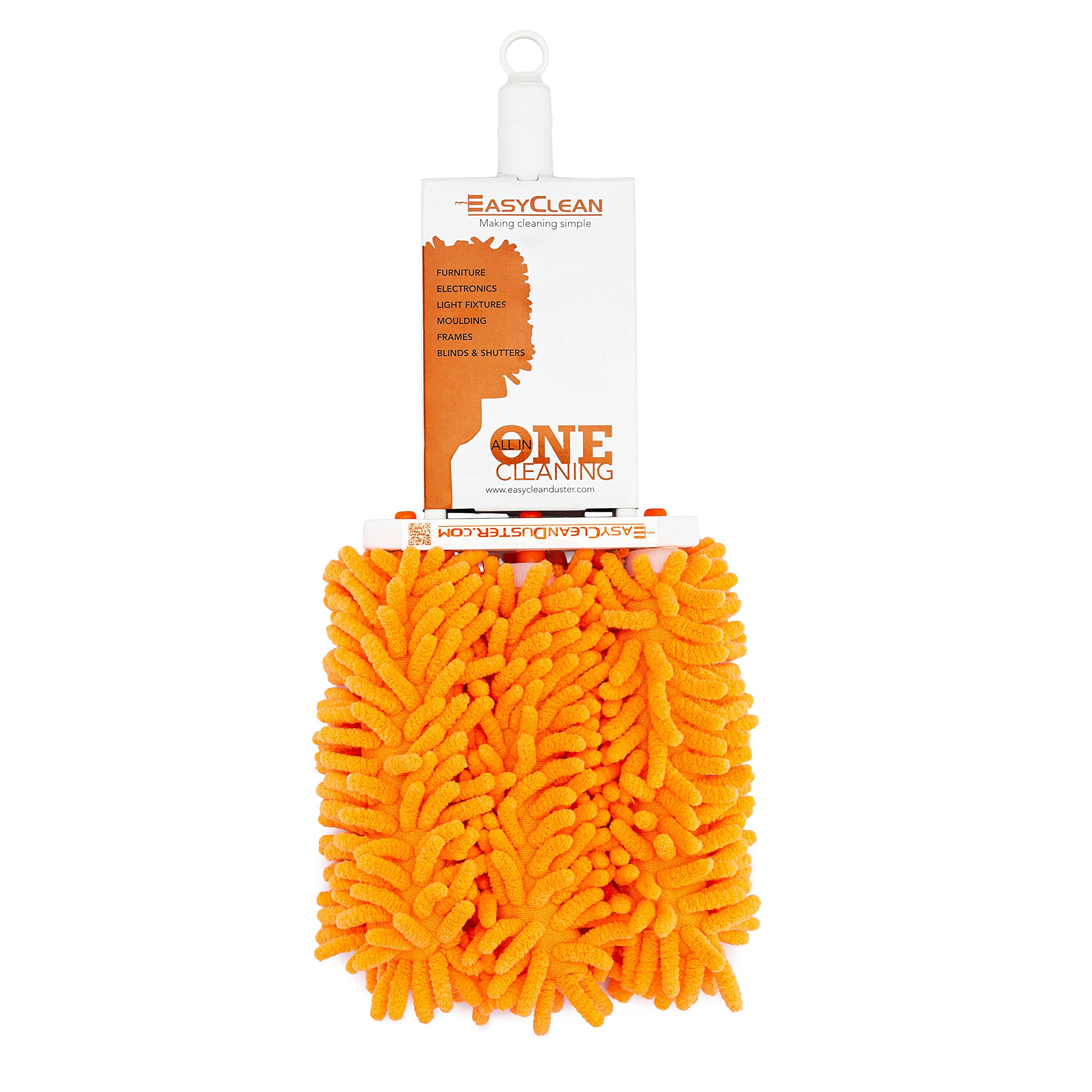 Premium Microfiber Duster for Blinds & Baseboards - Multi-Surface Cleaning Tool with Extendable Handle - Dust & Allergen Removal for Windows, Ceiling Fans & Hard-to-Reach Areas - Perfect for Home, Office & Car Cleaning