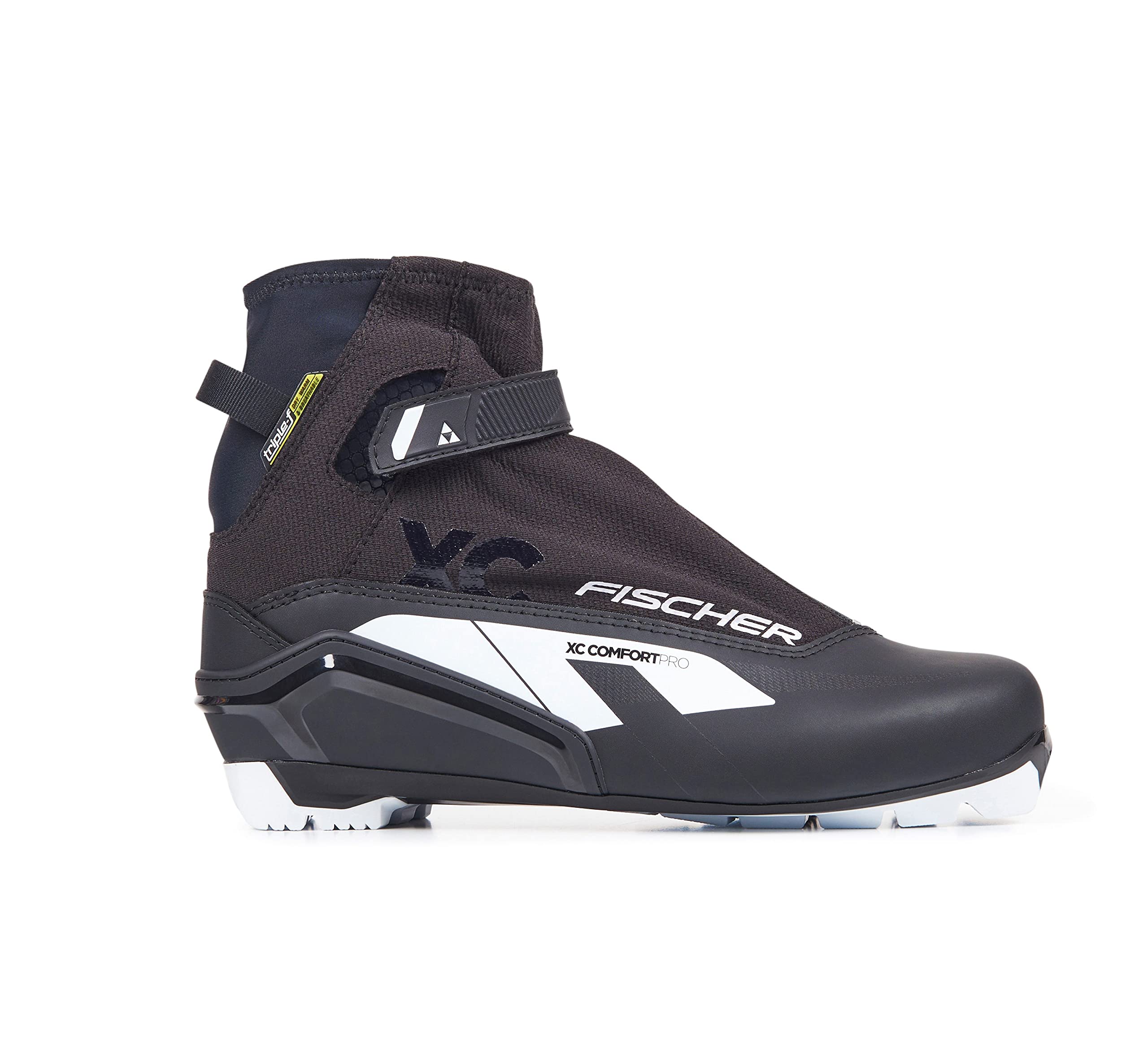 Fischer Men's XC Comfort PRO Nordic Cross Country Ski Boots - Lightweight & Comfortable for Winter Sports - Black/White Size 40 - Perfect for Trail Skiing & Outdoor Adventures