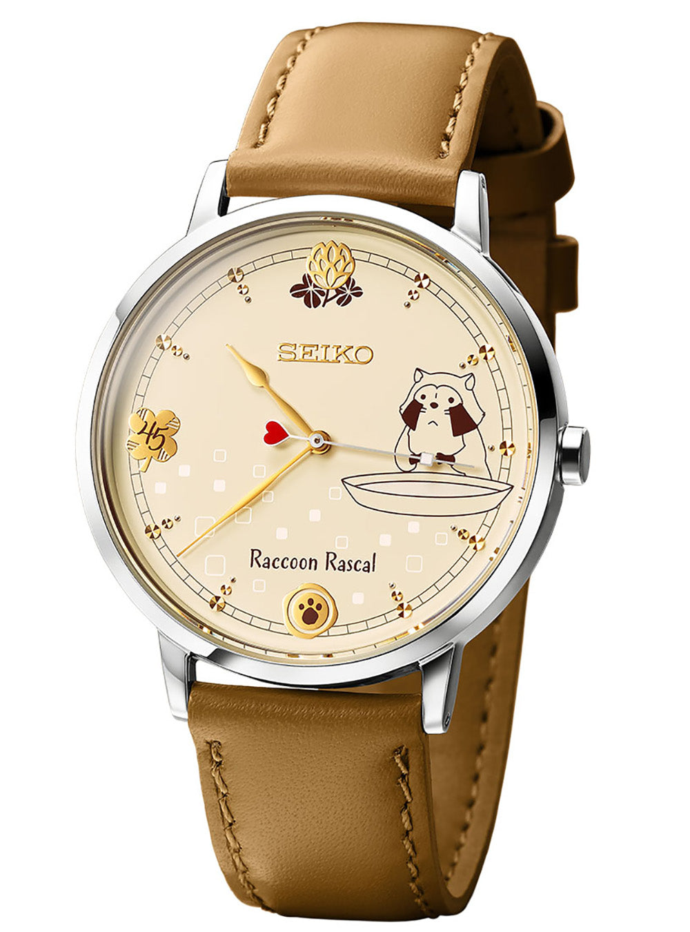 SEIKO × RASCAL THE RACCOON 45th Anniversary Limited Edition Watch - Japanese Made Collectible Timepiece for Watch Enthusiasts & Anime Fans | Perfect for Special Occasions, Gifts & Collections