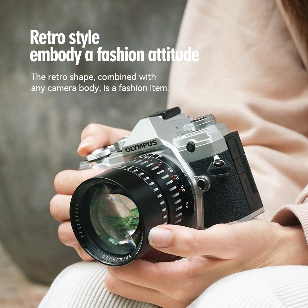TTartisan 50mm f/0.95 APS-C Large Aperture Manual Lens for Sony E Mount Cameras (A7, A7II, A7R, A7S, A6000, ZV-E10, NEX) - Perfect for Low Light Photography, Portraits & Bokeh Effects