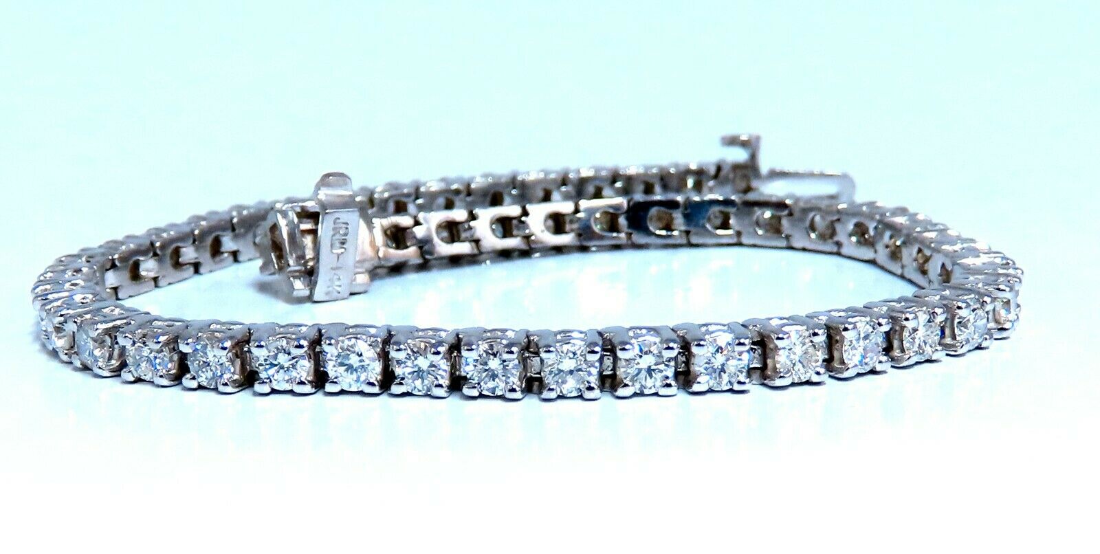 3.75 Carat Natural Round Diamond Tennis Bracelet in 14K White Gold - Elegant Jewelry Gift for Women, Perfect for Weddings, Anniversaries & Special Occasions