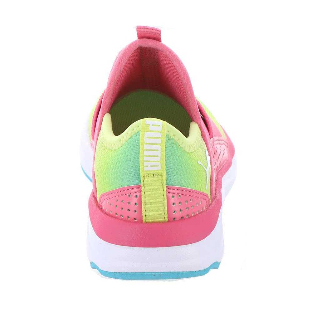 PUMA Soft Sophia Slip-On Ombre Sneakers for Little Girls - Comfortable Kids Casual Shoes for School, Play & Everyday Wear