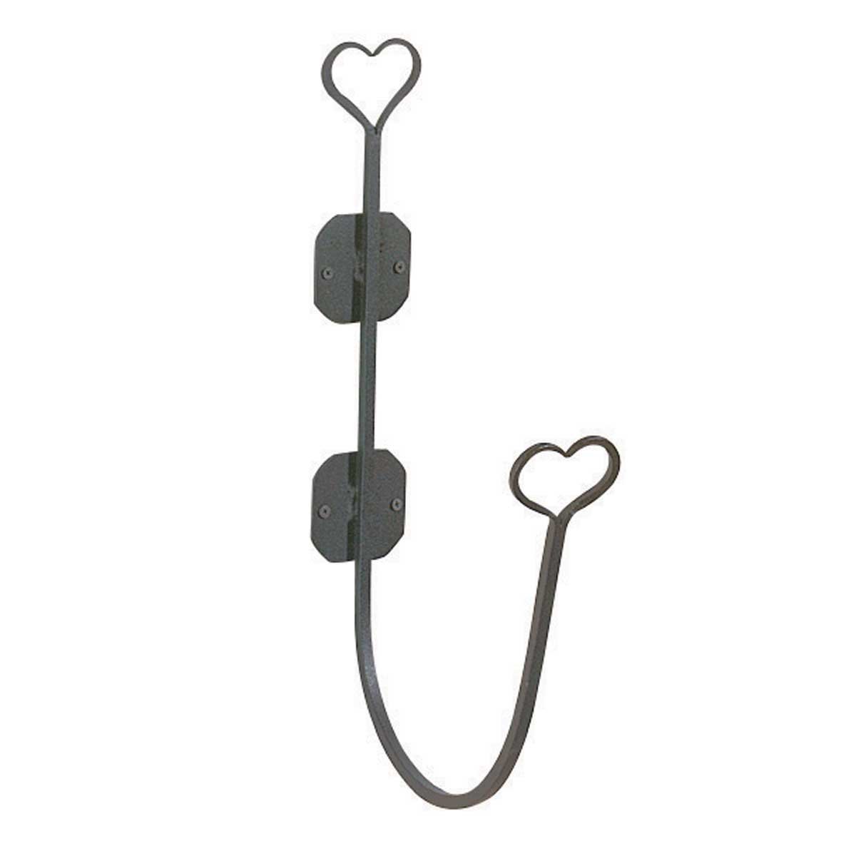 Heart-Shaped Black Wrought Iron Bathroom Hose Holder - Perfect for Shower, Bathtub & Sink Organization | Renovator's Supply