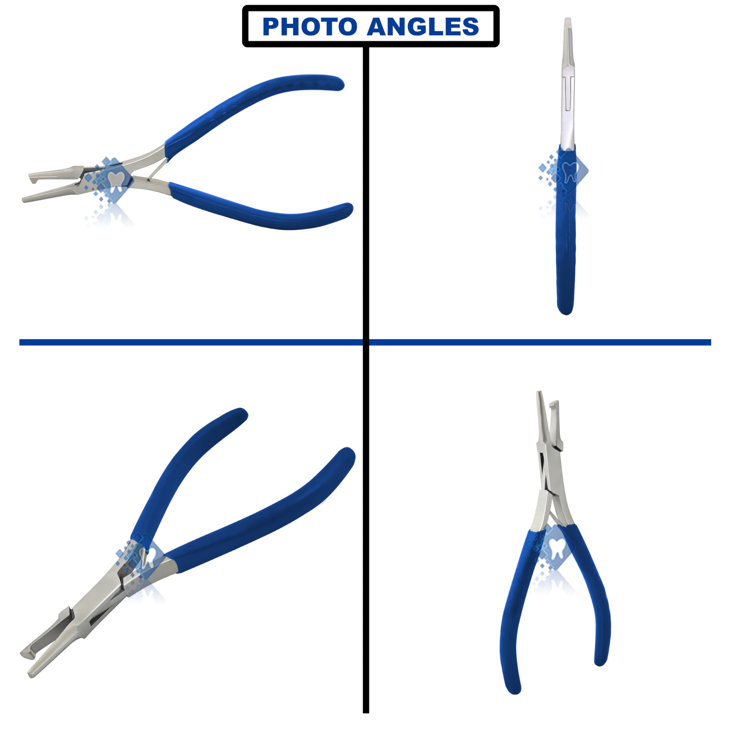 OdontoMed2011 Split Ring Opening Pliers - Jewelry Making Tool for Stone Setting, Beading & Wire Wrapping - Blue Handle (Perfect for DIY Jewelry Crafting and Professional Jewelers)