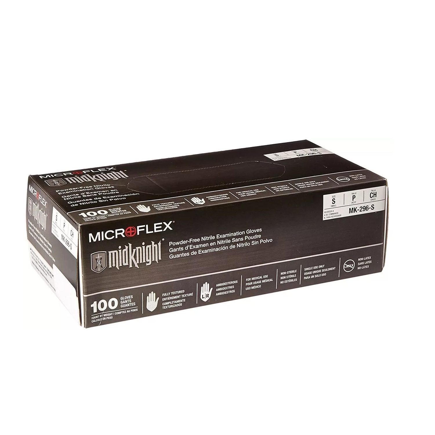 MicroFlex MK296XXL 10 CASE Powder-Free Black Nitrile Gloves - Extra Extra Large (XXL), 1000 Count - Ideal for Medical, Dental, Tattoo & Food Service Professionals