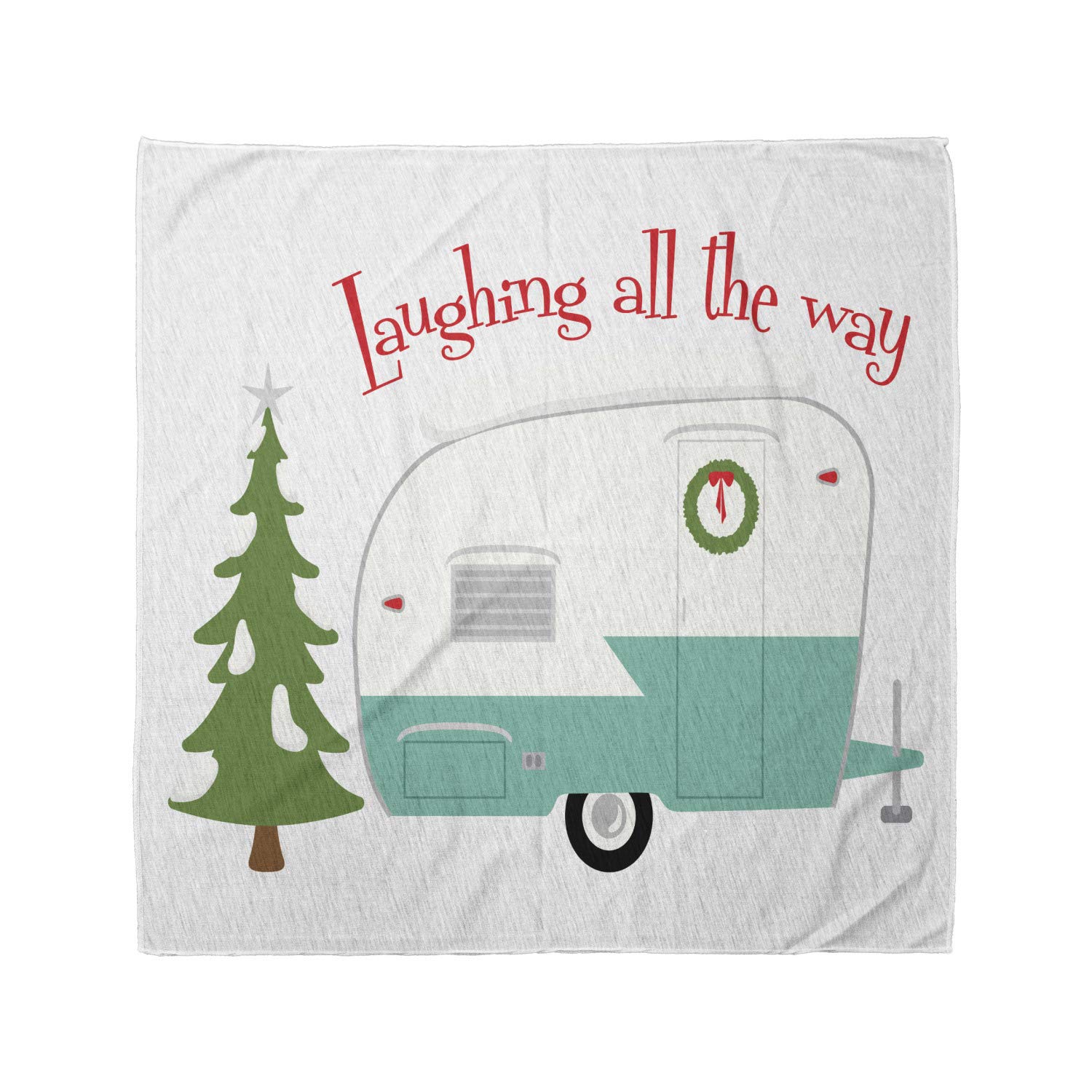 Ambesonne Adventure Bandana - Funny Laughing Tree Design - Unisex Head & Neck Scarf for Hiking, Camping & Outdoor Activities