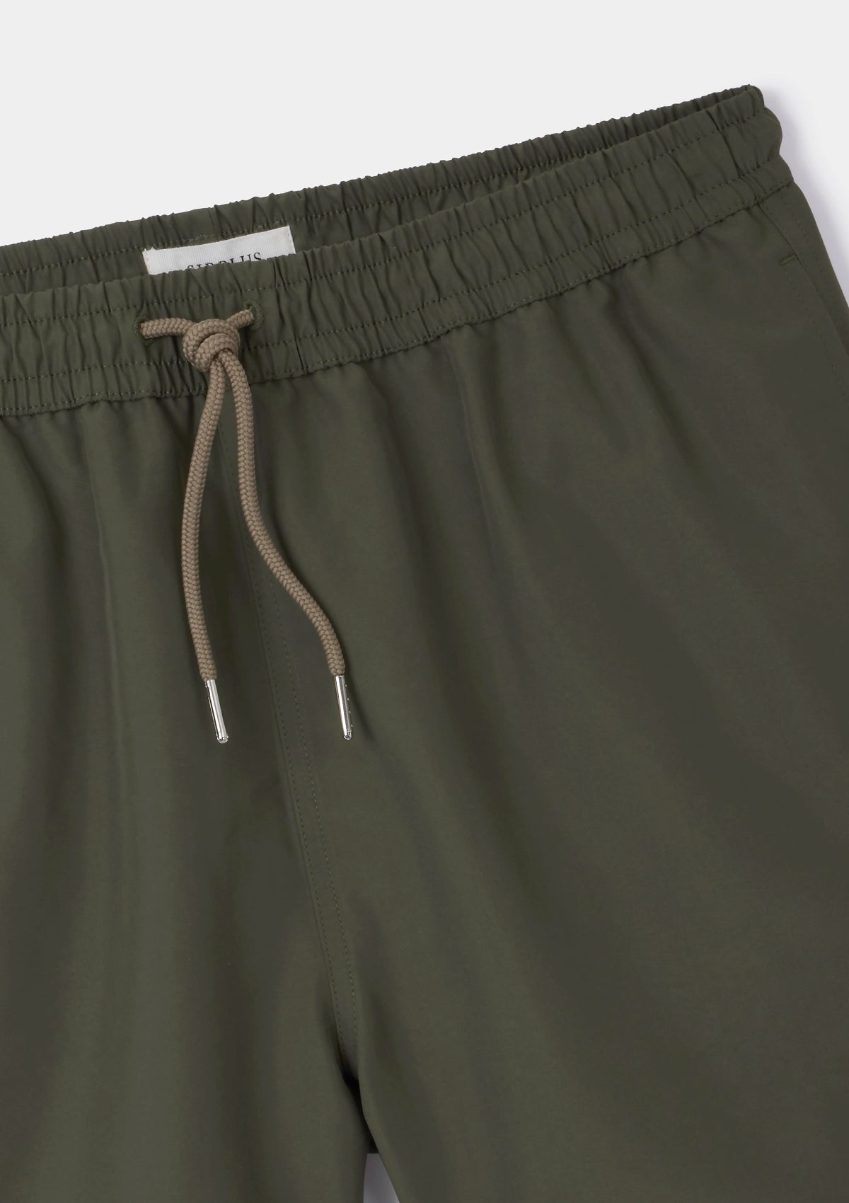 Eco-Friendly Olive Green Seaqual® Swim Shorts for Men - Quick Dry, Comfortable Beach & Pool Swimwear for Summer Vacations