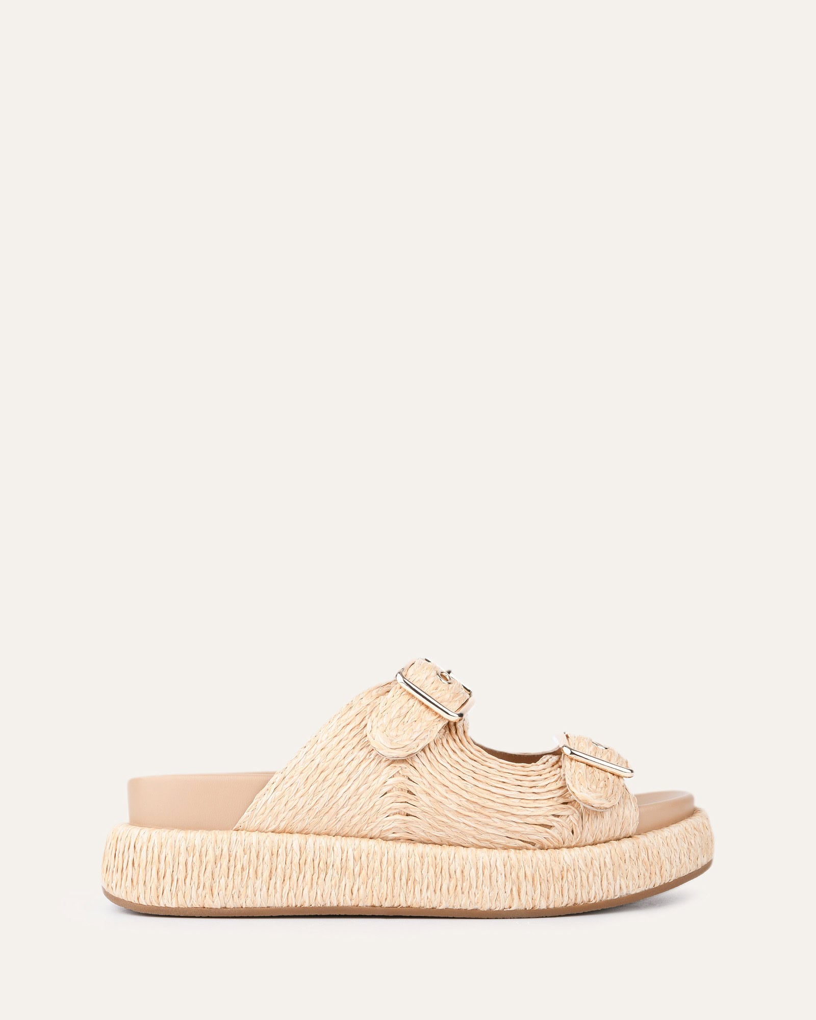 **Women's Flat Sandals - Natural Raffia Material | Comfortable & Stylish Summer Shoes for Beach, Vacation & Casual Outings**