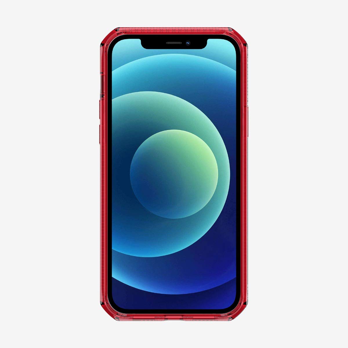 **ITSKINS Spectrum Clear Protective Phone Case for iPhone 12 Mini - Slim Hybrid, Anti-Yellowing, Shockproof Military-Grade Cover | Perfect for Outdoor & Active Lifestyle (Red)**