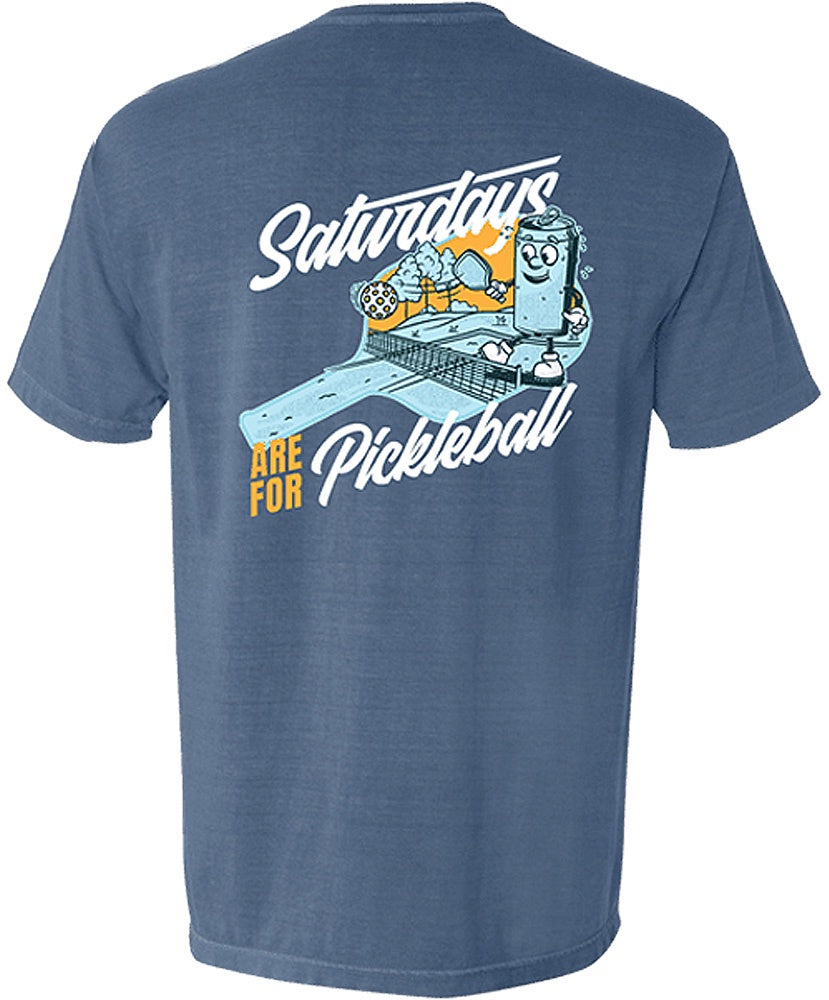 Barstool Sports Saturdays Are For Pickleball Pocket T-Shirt - Comfortable Casual Tee for Pickleball Games & Weekend Outings