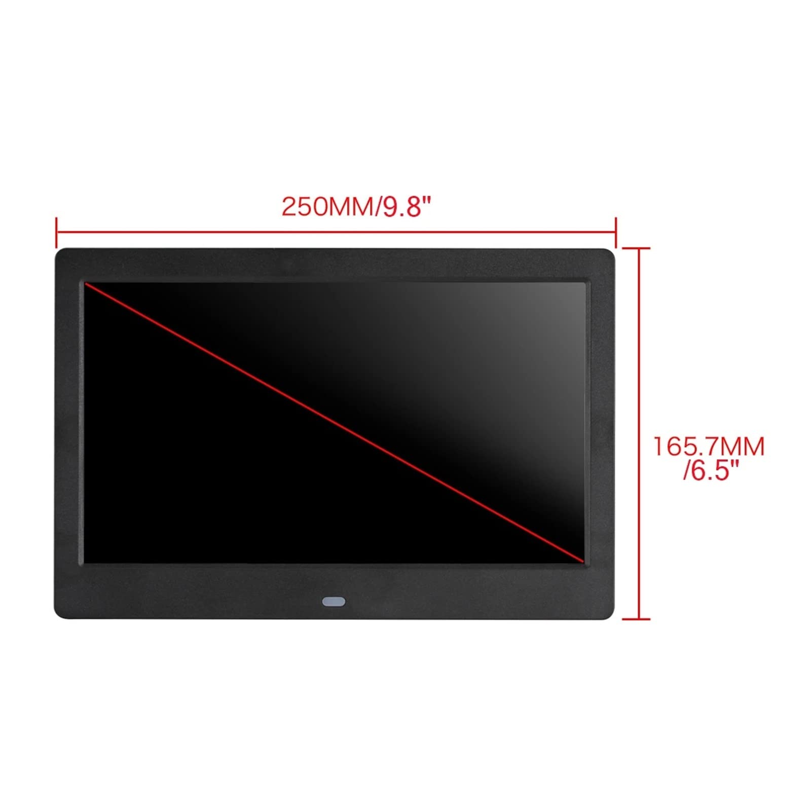 10 Inch Digital Picture Frame - HD 1024x600 Electronic Photo Display with Time, Calendar & Music Player - Perfect for Home, Office & Gifts (Black)