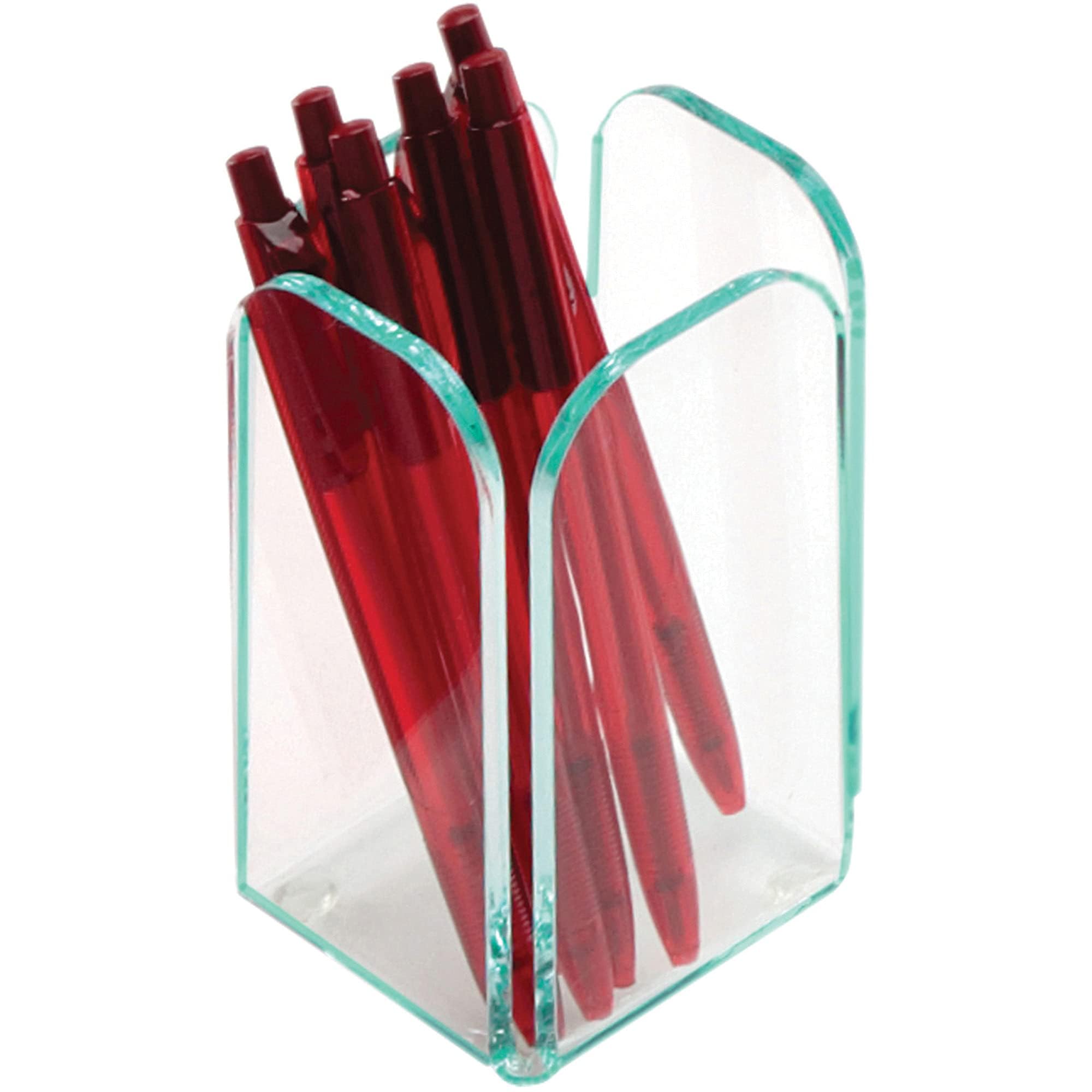 Manaloom Pen and Pencil Holder for Desk - Stylish Office Desk Organizer with Non-Slip Base, Square Design Pen Cup for Home & Office | Perfect for Workstation, Study Desk, and Office Organization