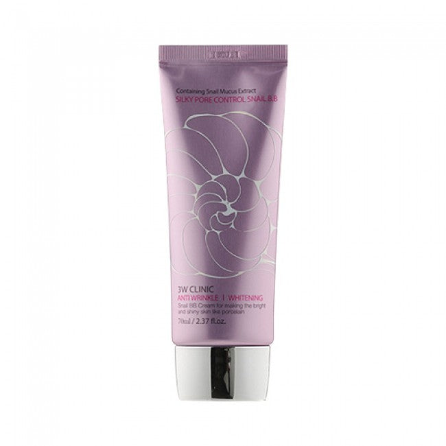 3W Clinic Silky Pore Control Snail BB Cream 70ml - Korean Skincare for Flawless Coverage & Pore Minimizing | Perfect for Daily Makeup & Acne-Prone Skin