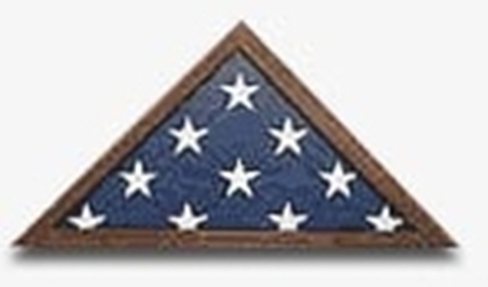 Handcrafted Red Oak Flag Display Case - Premium Wooden Shadow Box for American Flags, Military & Memorial Keepsakes - Perfect for Home, Office & Veterans Gifts