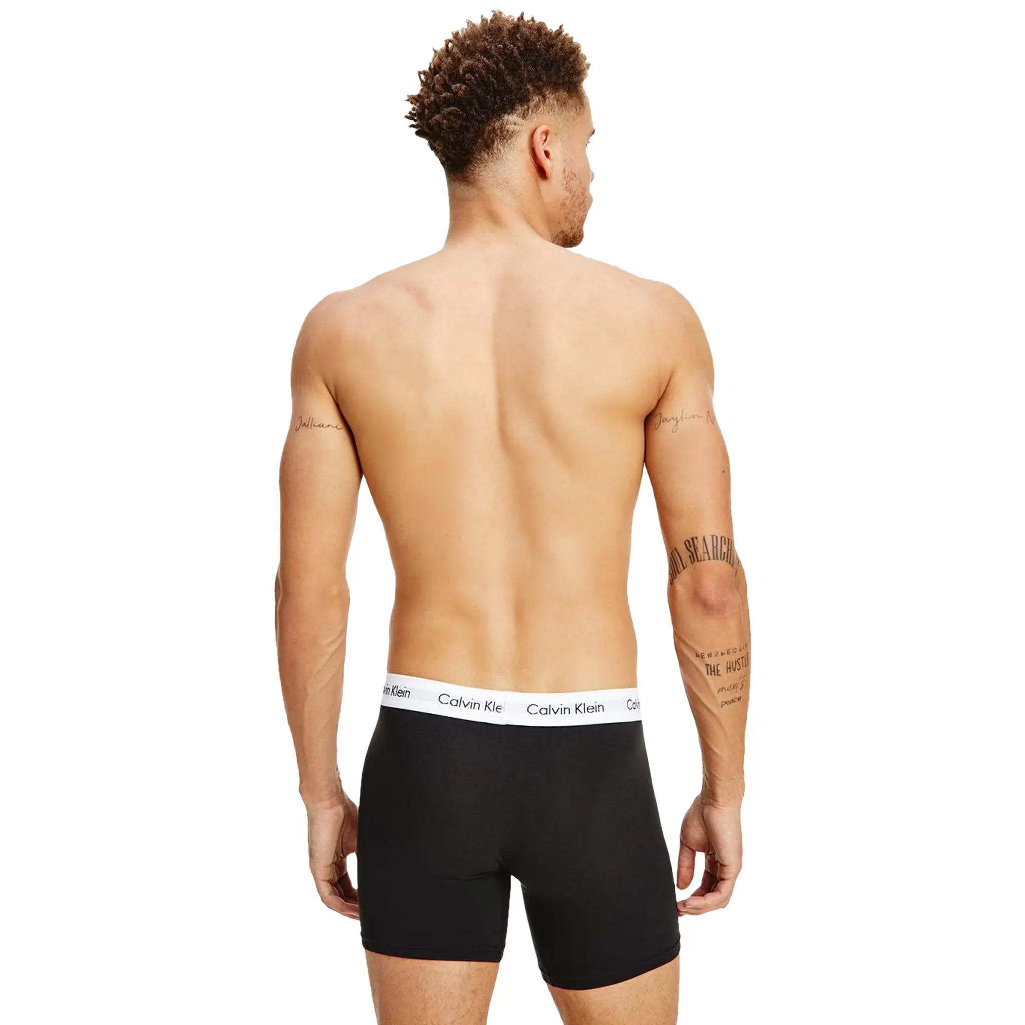 Calvin Klein Men's 3-Pack Black Boxer Briefs - Soft Cotton Underwear for Everyday Comfort & Support | Gym, Work, Sleep