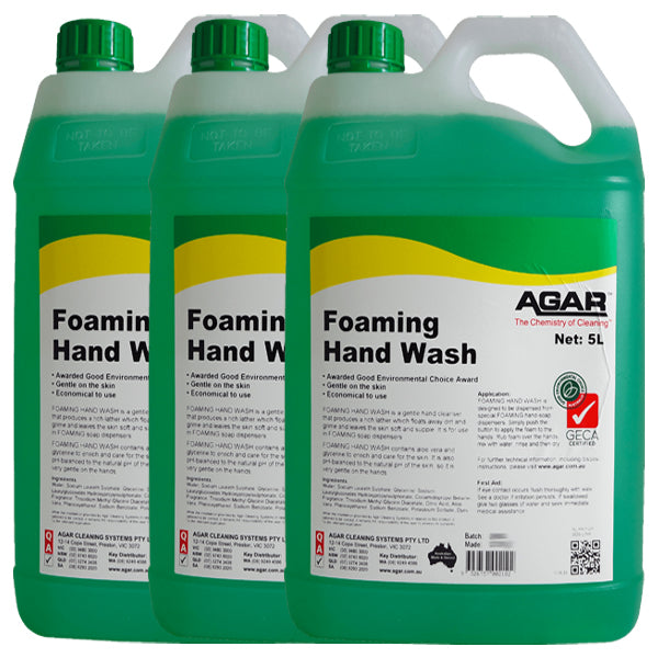 Natural Agar Foaming Hand Wash - Gentle & Moisturizing for Dry Skin | Perfect for Kitchen, Bathroom & Office Use