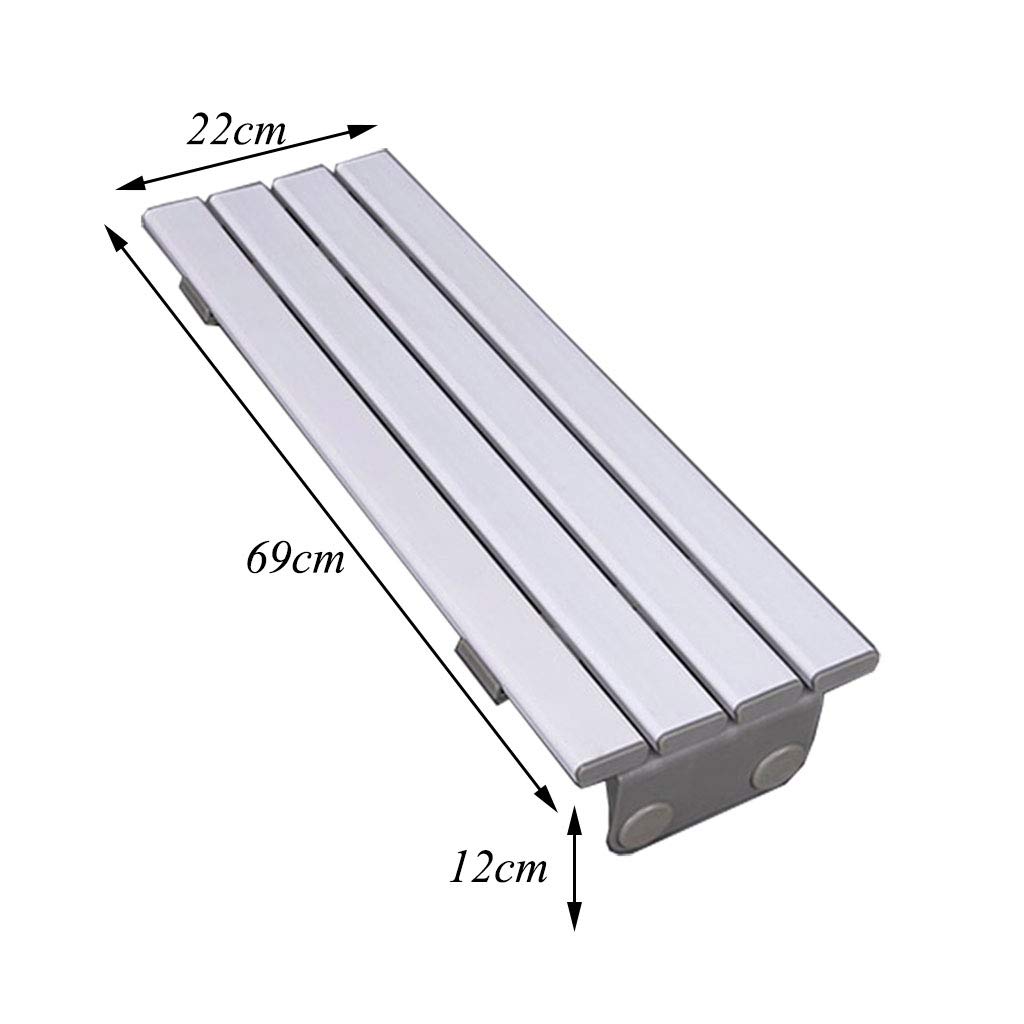 Lightweight Deluxe Slatted Shower Seat for Adults & Seniors - Non-Slip Plastic Bath Board - Ideal for Elderly Safety & Handicap Accessibility in Showers