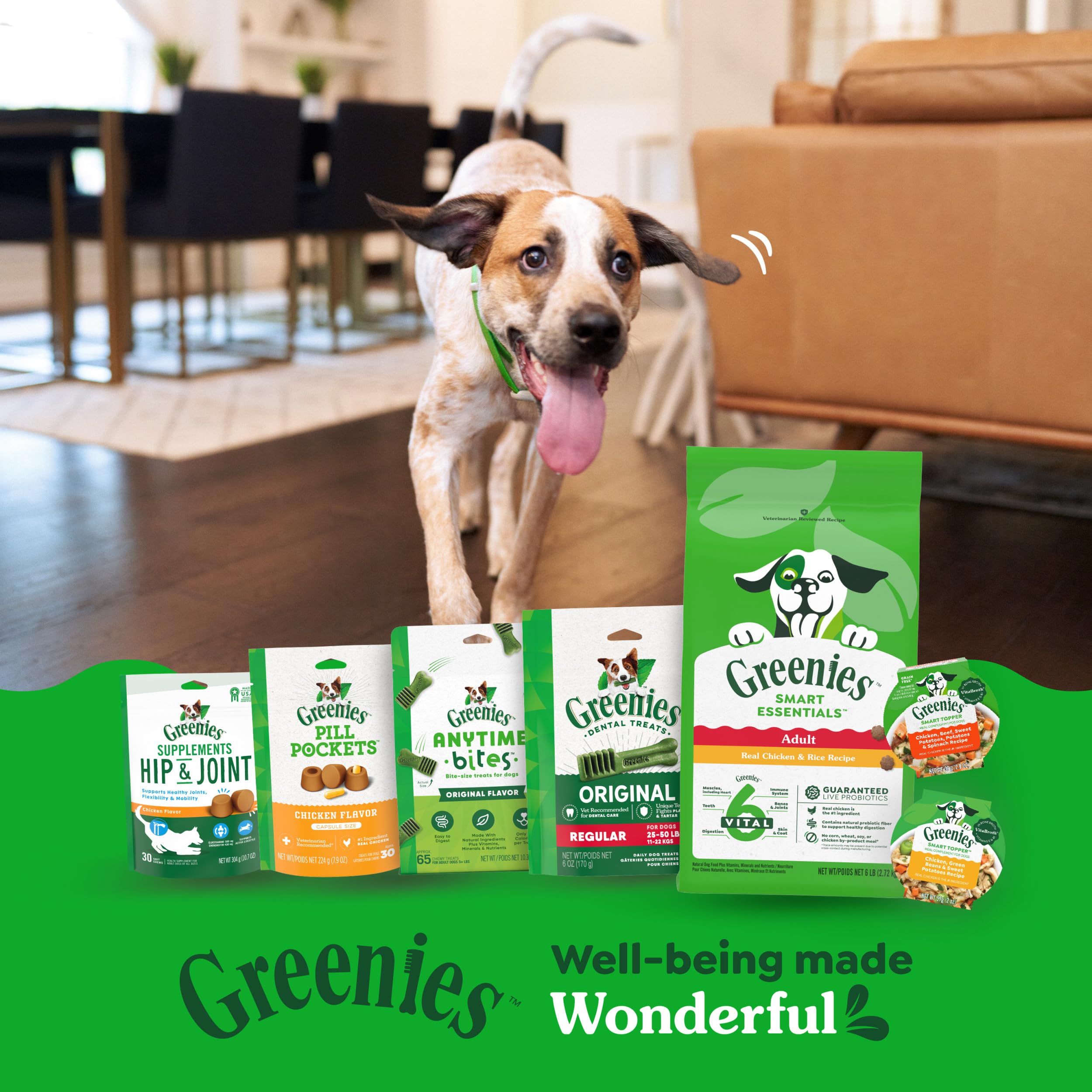 Greenies Smart Topper High Protein Wet Dog Food Mix - Chicken, Beef, Sweet Potato & Spinach Recipe in Vitabroth™ with Bone Broth & Vitamins E & B1 (10 Pack) - Perfect for Senior Dogs & Picky Eaters to Enhance Kibble Flavor & Nutrition