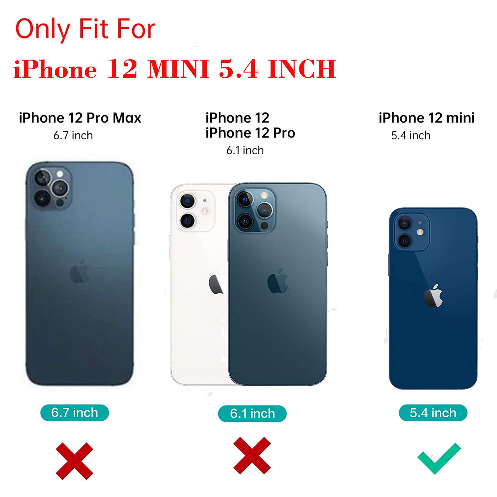 Ultra Slim Liquid Silicone Gel Case for iPhone 12 Mini 5.4 Inch (2020) - Shockproof Anti-Scratch Wallet Cover with Card Holder Slot & Screen Protector | Perfect for Everyday Use, Travel & Business (Pine Green)