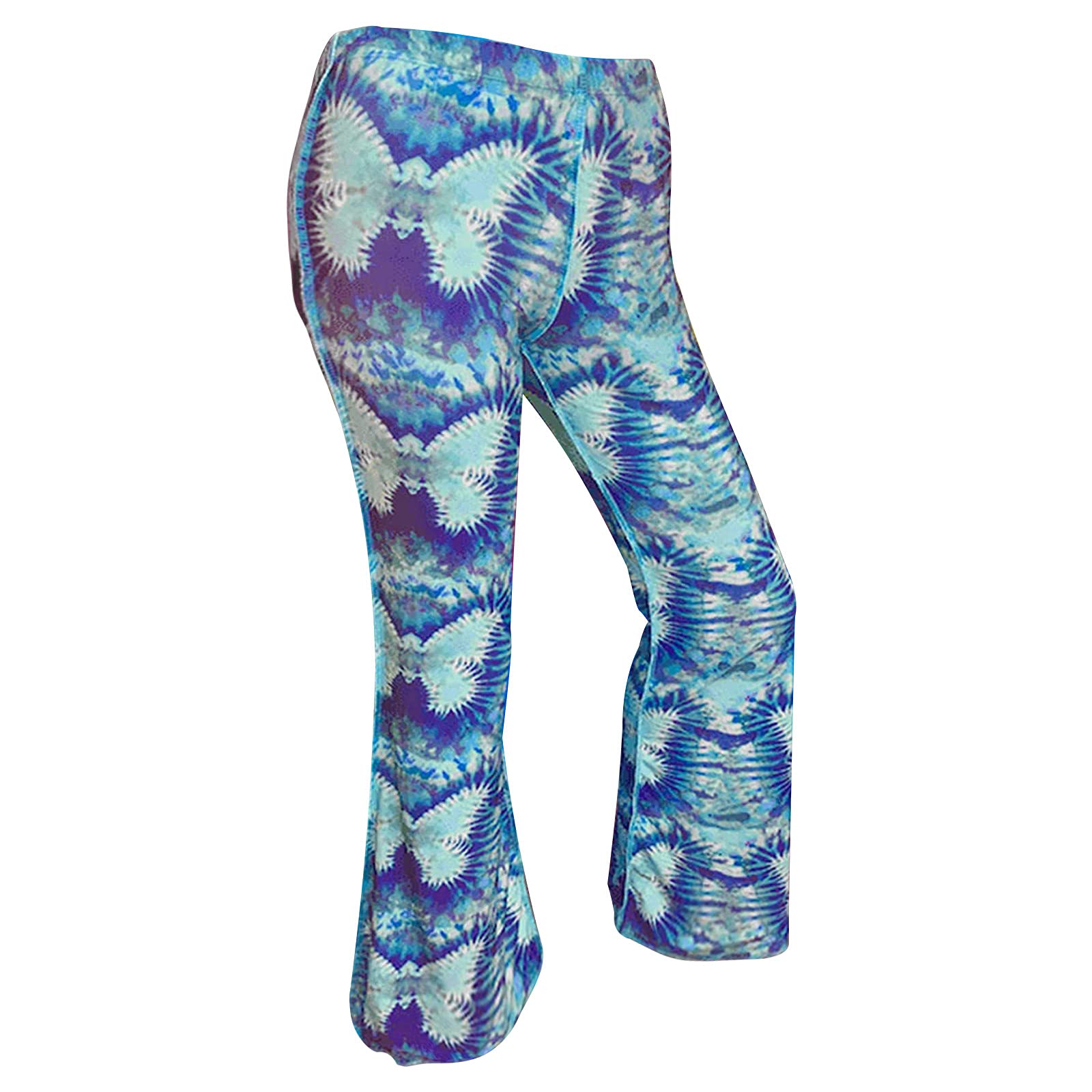 QUIYI Women's Fashion Wide Leg Pants - Loose Casual Printed Trousers for Lounge & Mopping | Soft Comfortable Pajama Pants for Home, Work & Everyday Wear
