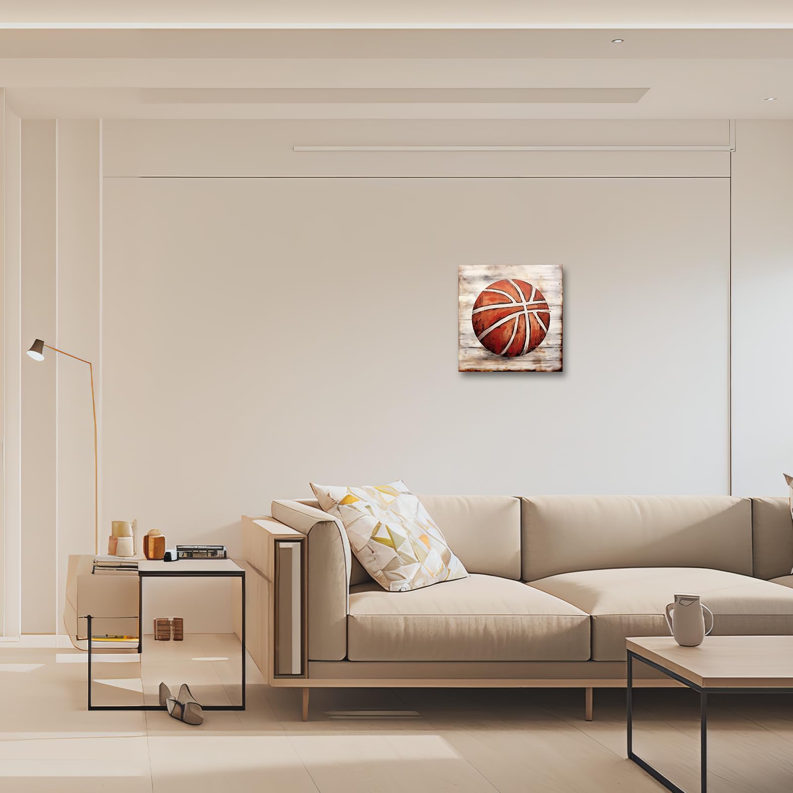 Basketball Wall Art Prints - Inspirational Sports Canvas Posters for Boys Room, Bedroom, Living Room, Gym & Office Decor - 24x24 Inch - Perfect for Basketball Lovers & Sports Themed Spaces