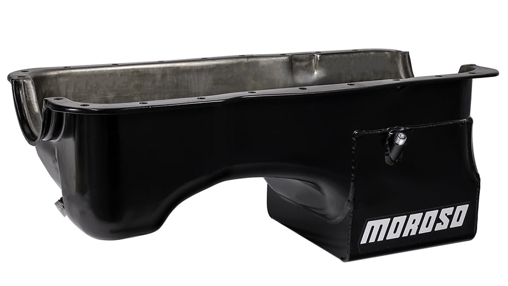 Moroso 20521 Replacement Oil Pan Compatible with Ford 5.0L Engines in Fox Chassis Vehicles - Durable Aluminum Oil Pan for Mustang, Thunderbird & Other Fox Body Cars - Perfect for Engine Repairs & Performance Upgrades