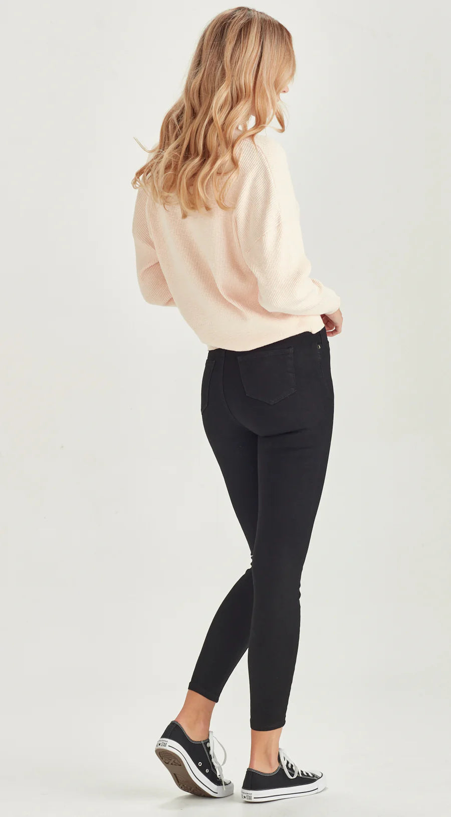 Bowie Black Ankle Grazer Jeans for Women - High Waist Skinny Denim Pants | Perfect for Casual Outfits, Workwear & Night Out