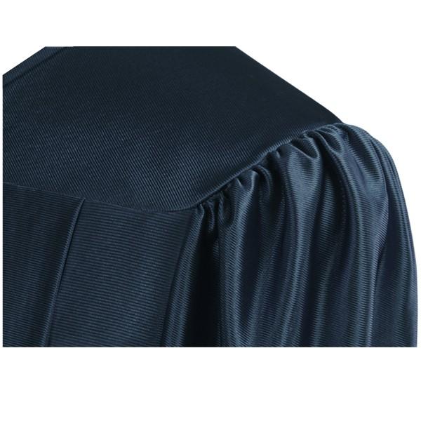 Shiny Navy Blue High School Graduation Gown - Premium Quality Graduation Robe for Ceremonies, Photos & Special Occasions