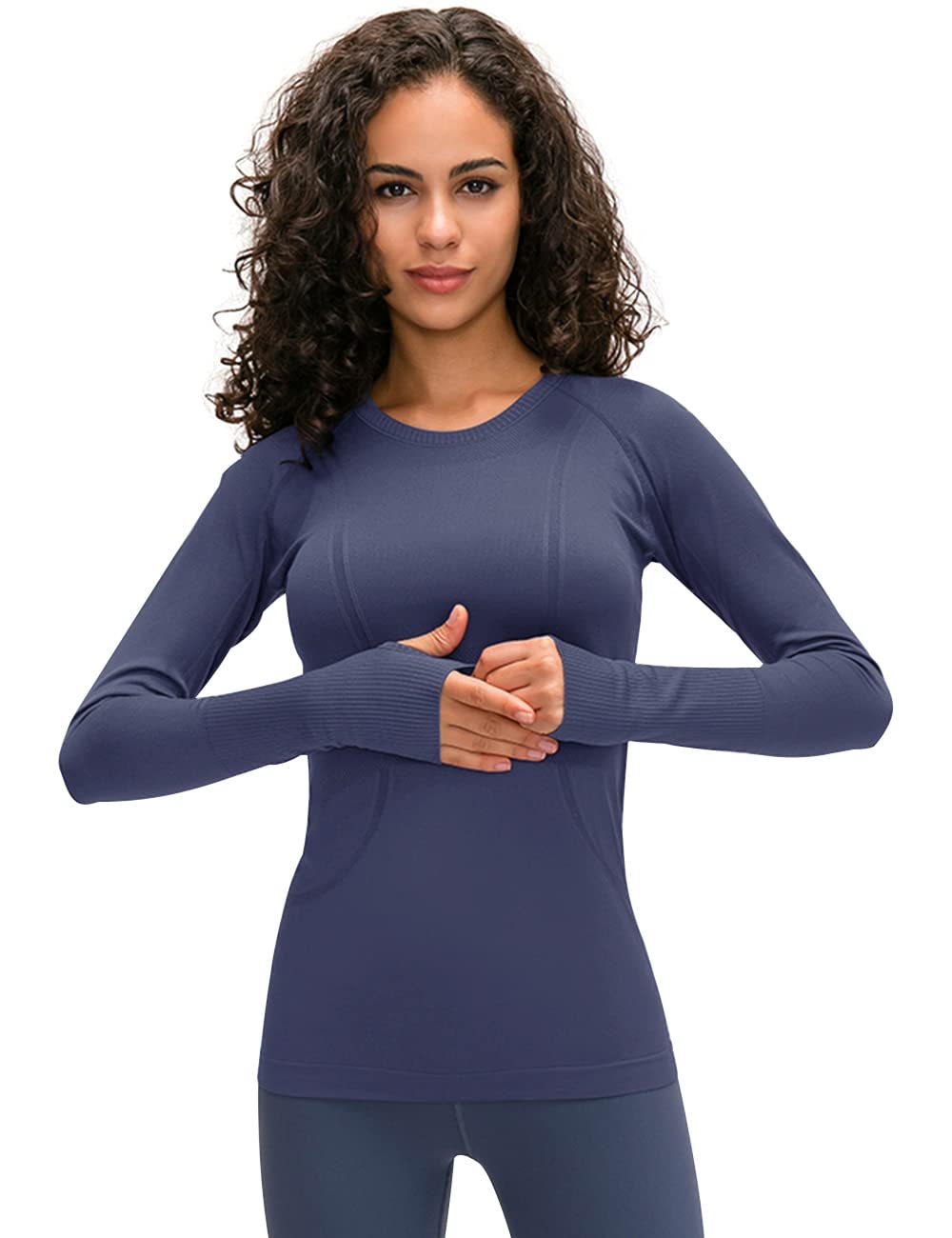 LUYAA Women's Long Sleeve Workout Tops - Breathable Yoga & Gym Athletic Shirt for Women, Slim Fit Exercise Clothing - Perfect for Yoga, Running, Fitness & Casual Wear