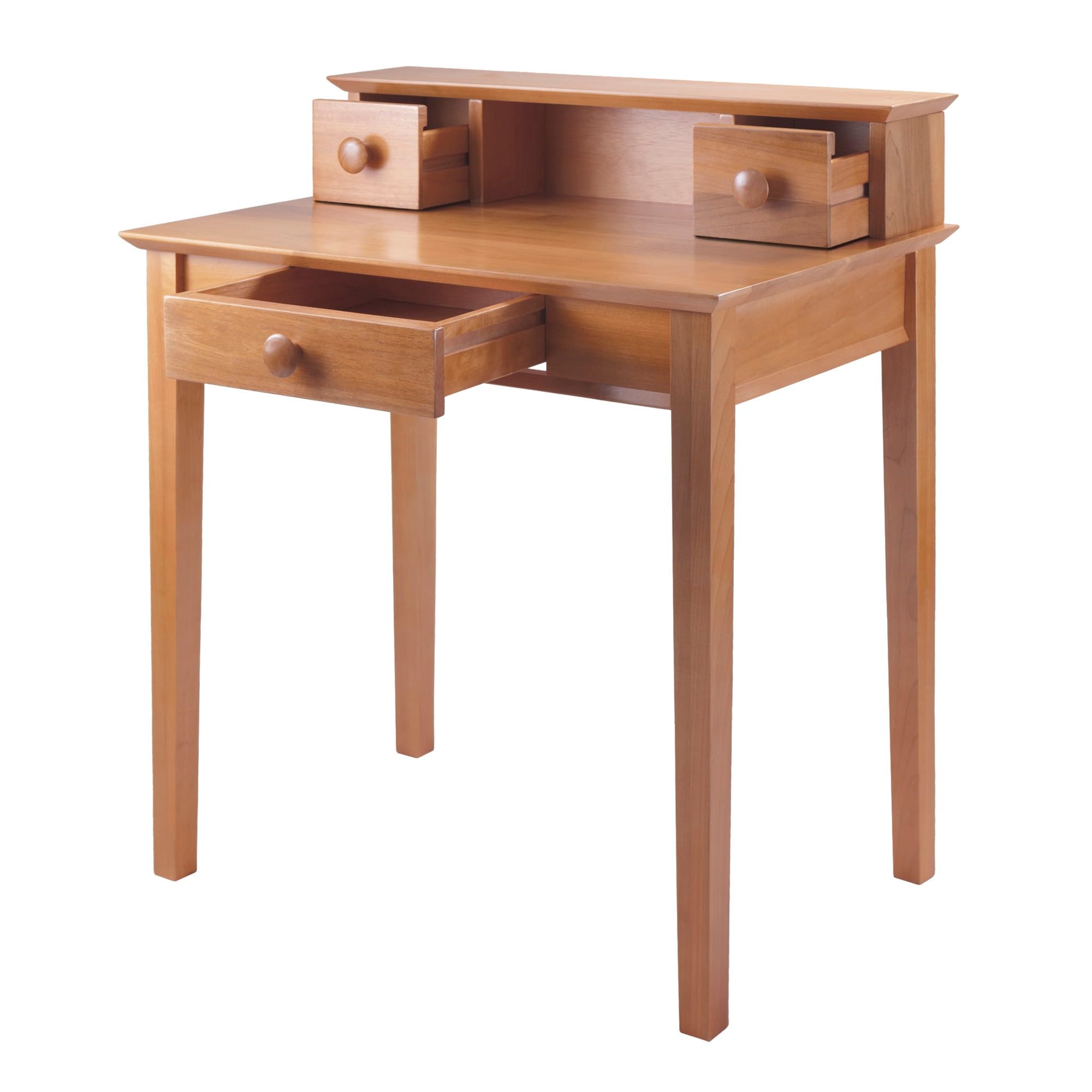 Winsome Studio Home Office Desk - Modern Writing Desk with Honey Finish for Study, Work & Productivity | Perfect for Small Spaces & Remote Work