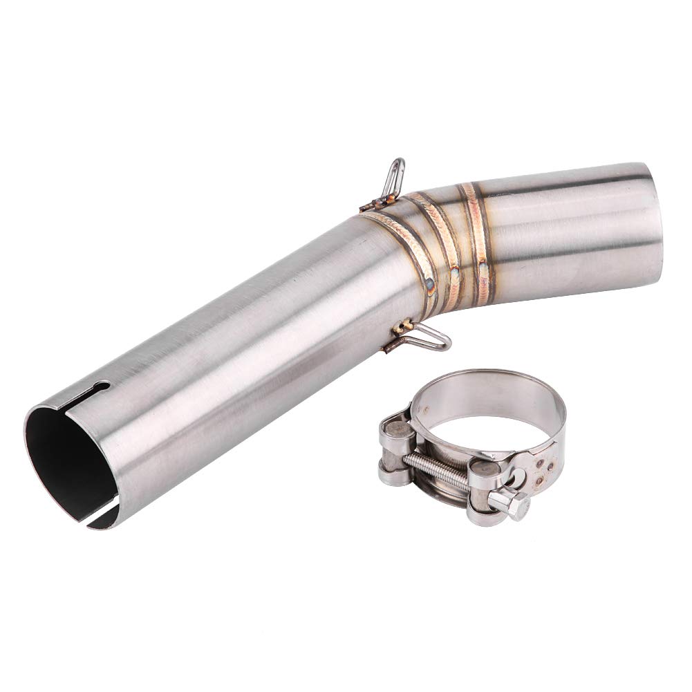 Stainless Steel 51mm Motorcycle Mid-Pipe Connector - Slip-On Adapter Tube for Suzuki GSX-R600/GSX-R750 (K6) - Perfect for Exhaust System Upgrades & Performance Enhancement