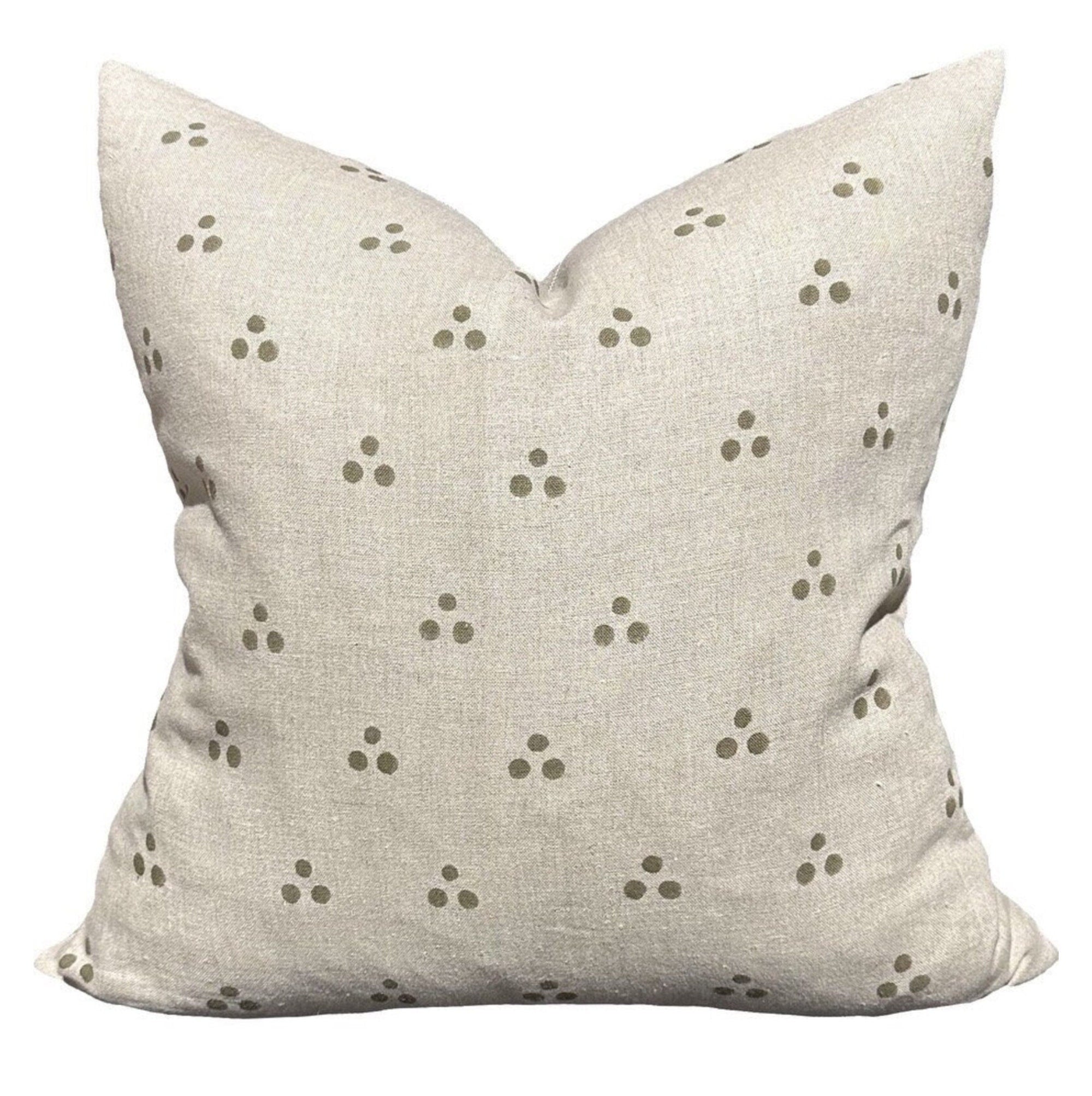 Ashland Nishaan Olive Green Designer Pillow Cover - Natural Cotton Decorative Throw Pillow Case for Living Room, Bedroom & Sofa
