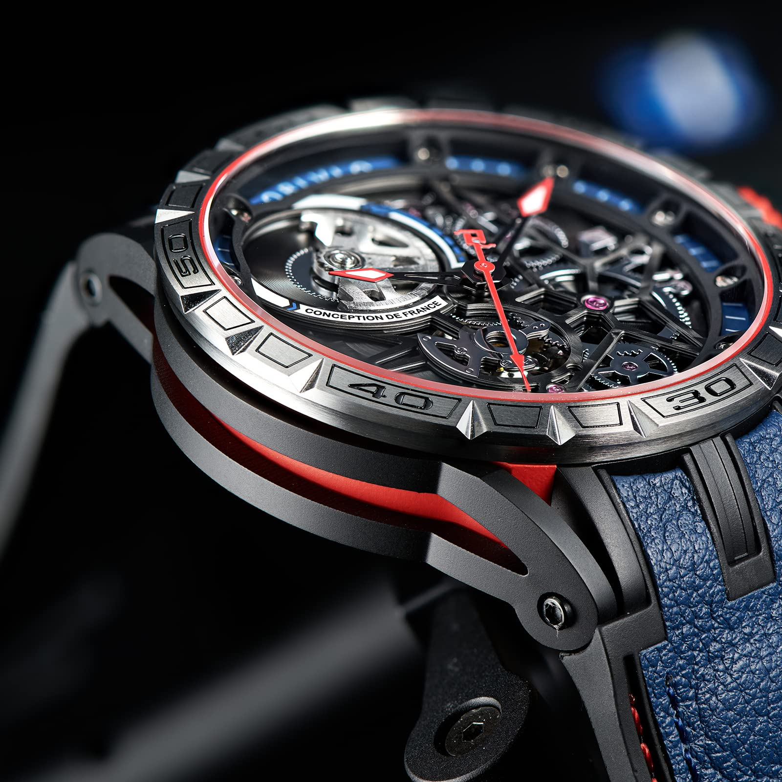 Luxury Automatic Skeleton Dial Steel Watch for Men - Top Brand Designer Wristwatch with Genuine Leather Strap - Perfect for Business, Formal Events & Everyday Wear