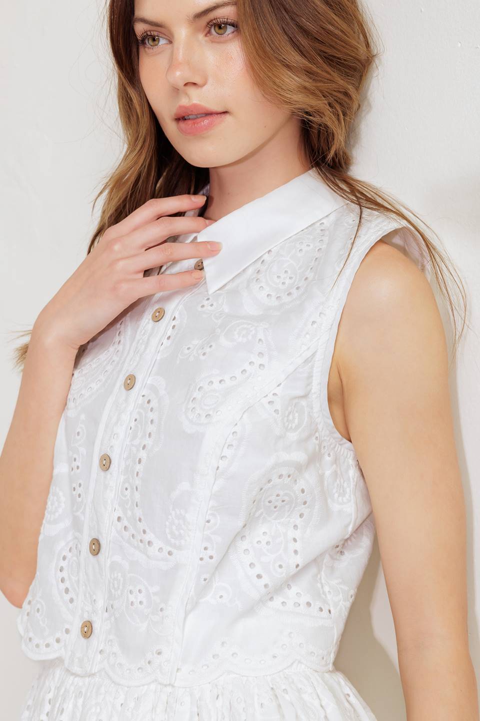 Jovie White Eyelet Mini Dress - Floral Lace Summer Dress for Women, Perfect for Beach Vacation, Date Night & Party Wear