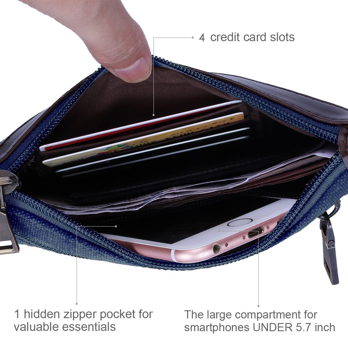 Stylish Canvas Wristlet Bag with Removable Strap - Slim Credit Card Holder & Phone Wallet for Women | Perfect for Everyday Use, Travel, and Night Out