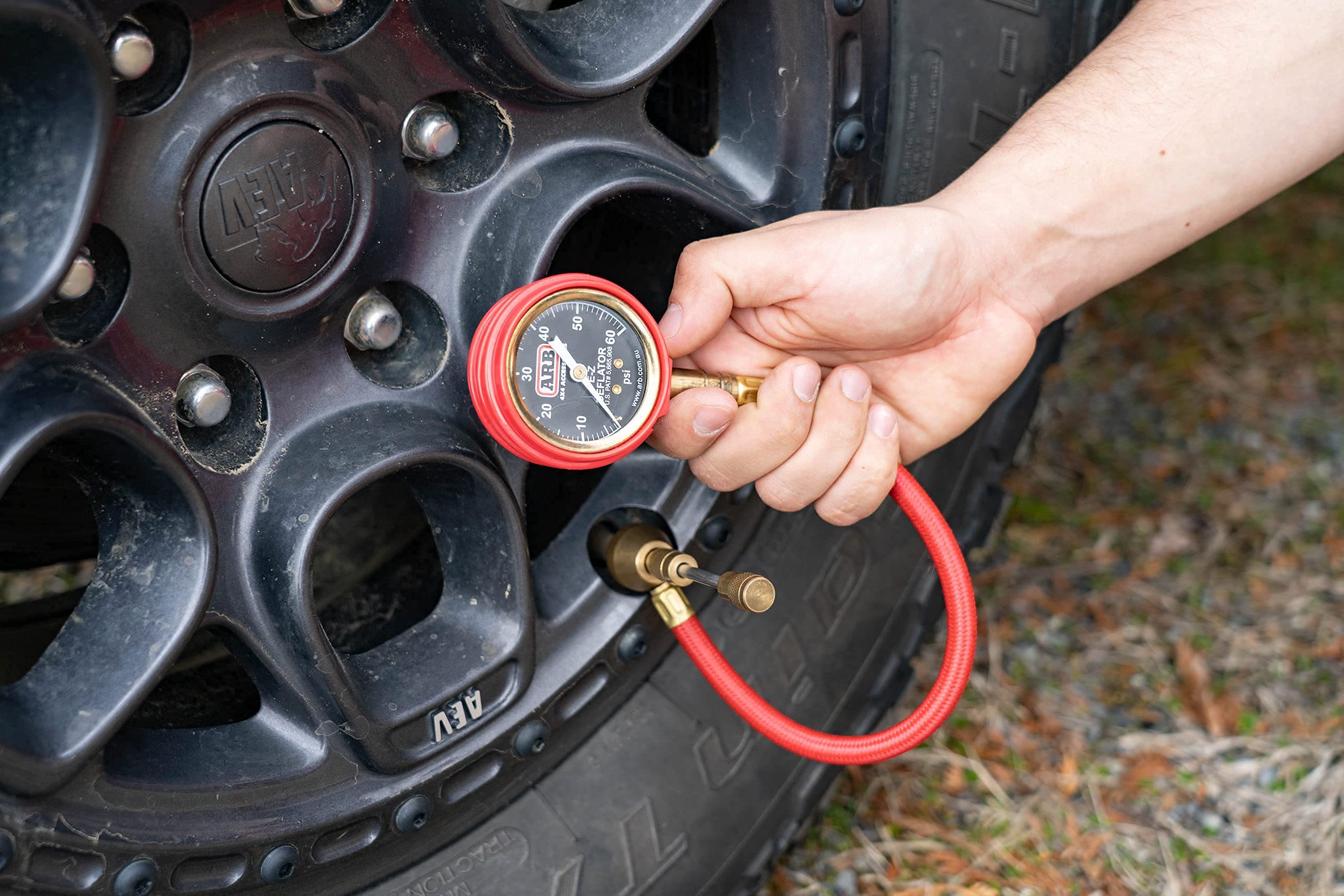 ARB ARB505 E-Z Tire Pressure Deflator Gauge Kit with ARB 10000011 Speedy Seal Tire Repair Kit - Off-Road, 4x4 & Emergency Tire Repair Solution for Jeep, Truck & SUV Adventures