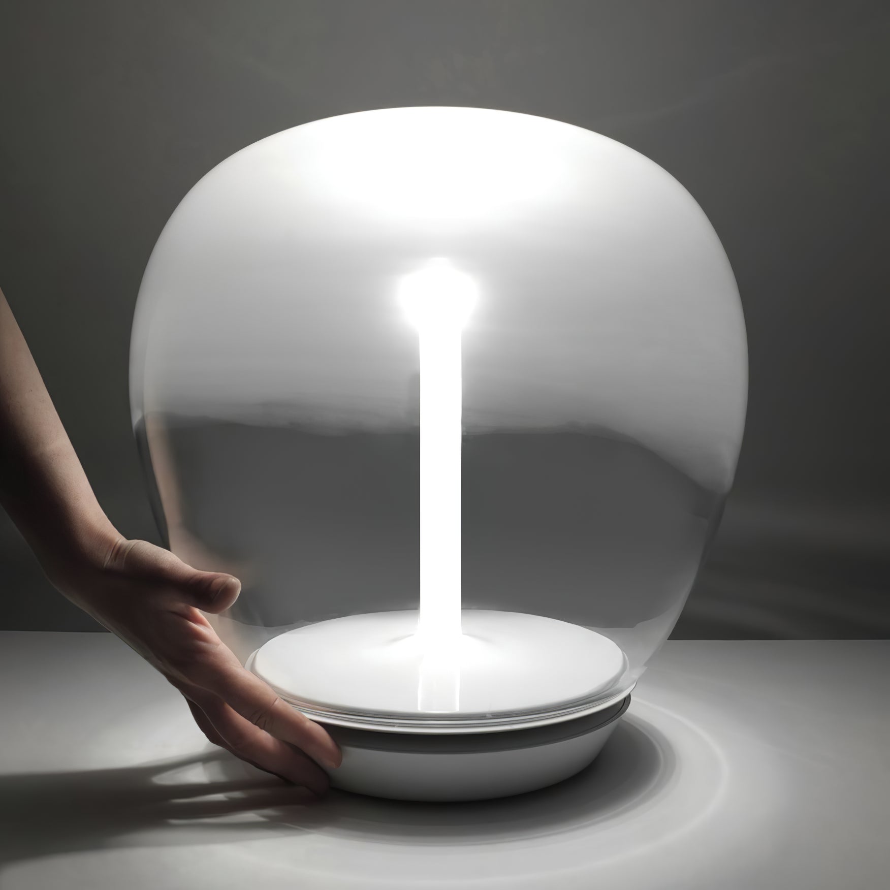 Empatia Modern LED Table Lamp - Adjustable Brightness, USB Charging Port, Night Light for Bedroom, Living Room & Office - Warm White & Cool White Light Modes