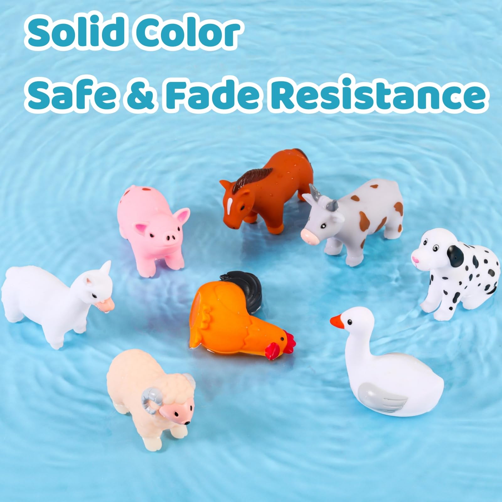 Best Baby Bath Toys for Infants 6-12 Months & Toddlers 1-3 Years - 24-Piece No Hole Bathtub Animal Toy Set - Safe, Fun & Educational Bath Time Play for Kids