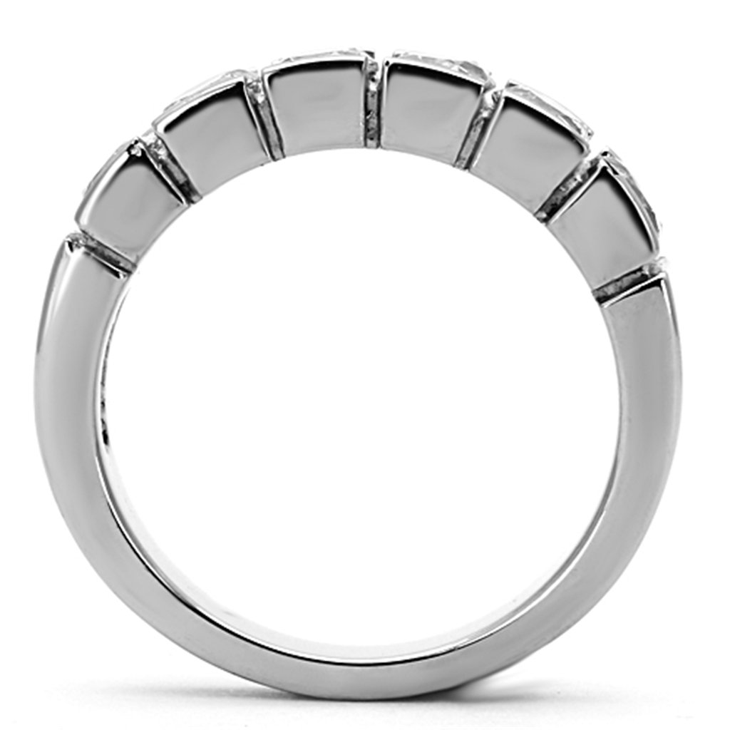 1.5ct CZ Wedding Ring for Women - Stainless Steel 316 Band Sizes 5-10 | Engagement & Anniversary Gift