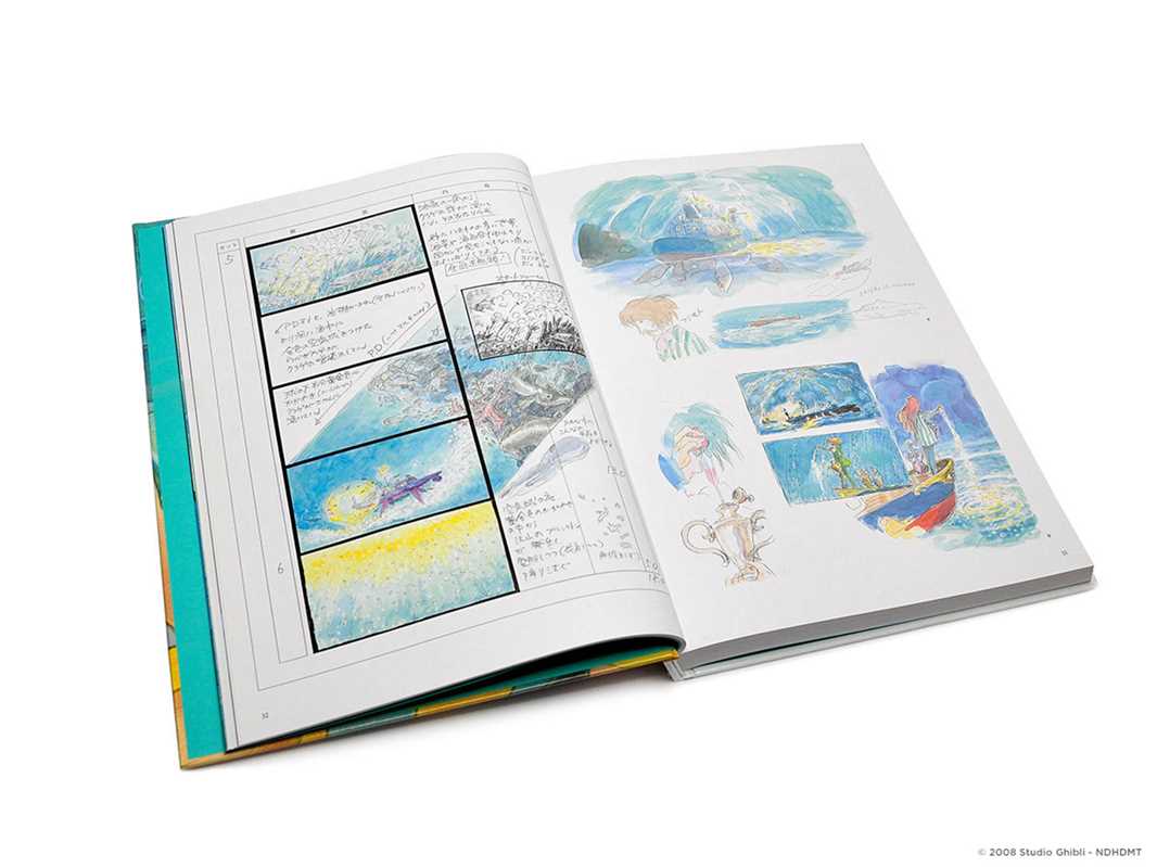 Ponyo Art Book by Hayao Miyazaki - Official Studio Ghibli Collectible for Anime Fans, Home Decor & Gift Idea