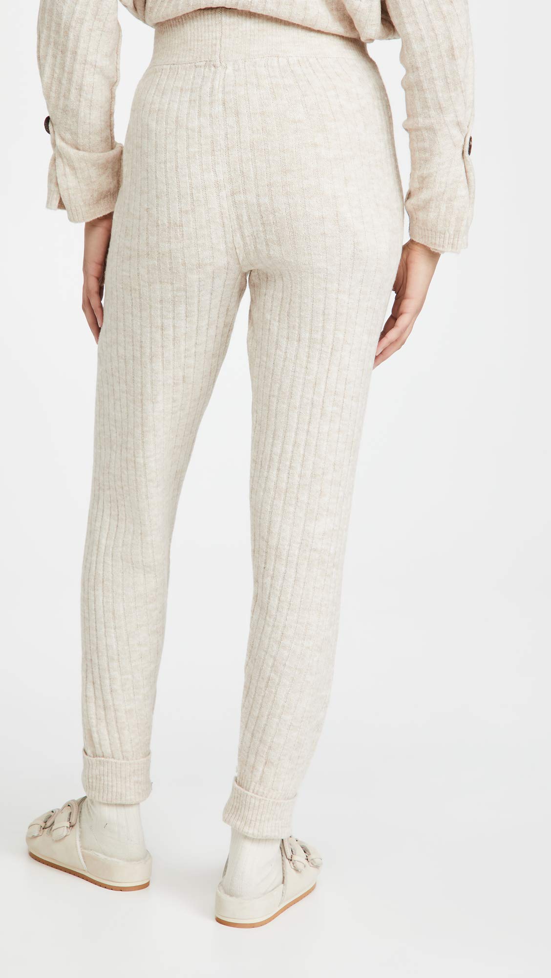 FP Movement Women's Around The Clock Joggers - Soft High-Waisted Lounge Pants for Yoga, Running & Travel - Oatmeal Off White XS - Comfortable Casual Wear for Home & Gym
