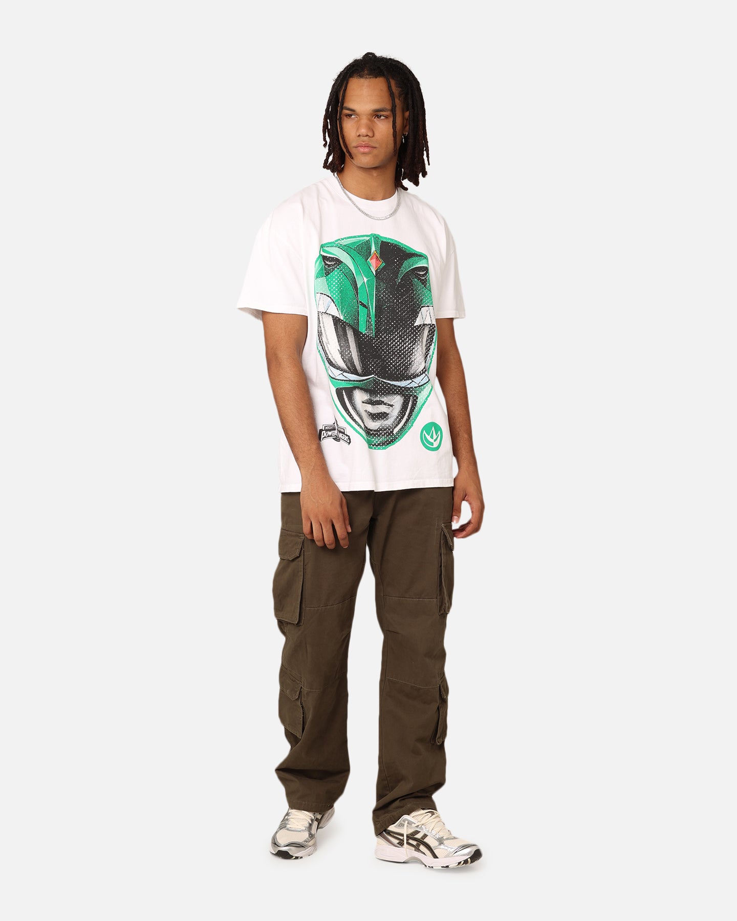 Power Rangers Green Ranger Big Head Heavyweight T-Shirt - American Thrift Style - Perfect for Cosplay, Comic Con & Fan Events