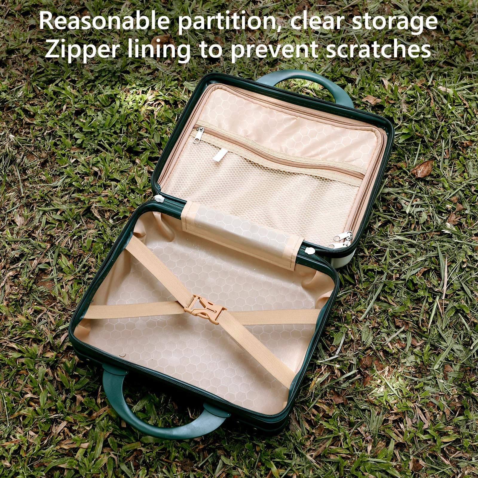 Bincoo Waterproof Espresso Machine Travel Case - Portable Coffee Maker Storage Box with Comfortable Handle for Barista, Travel, Office & Camping (White & Green) | Perfect for Home Use, Coffee Shops & Outdoor Adventures