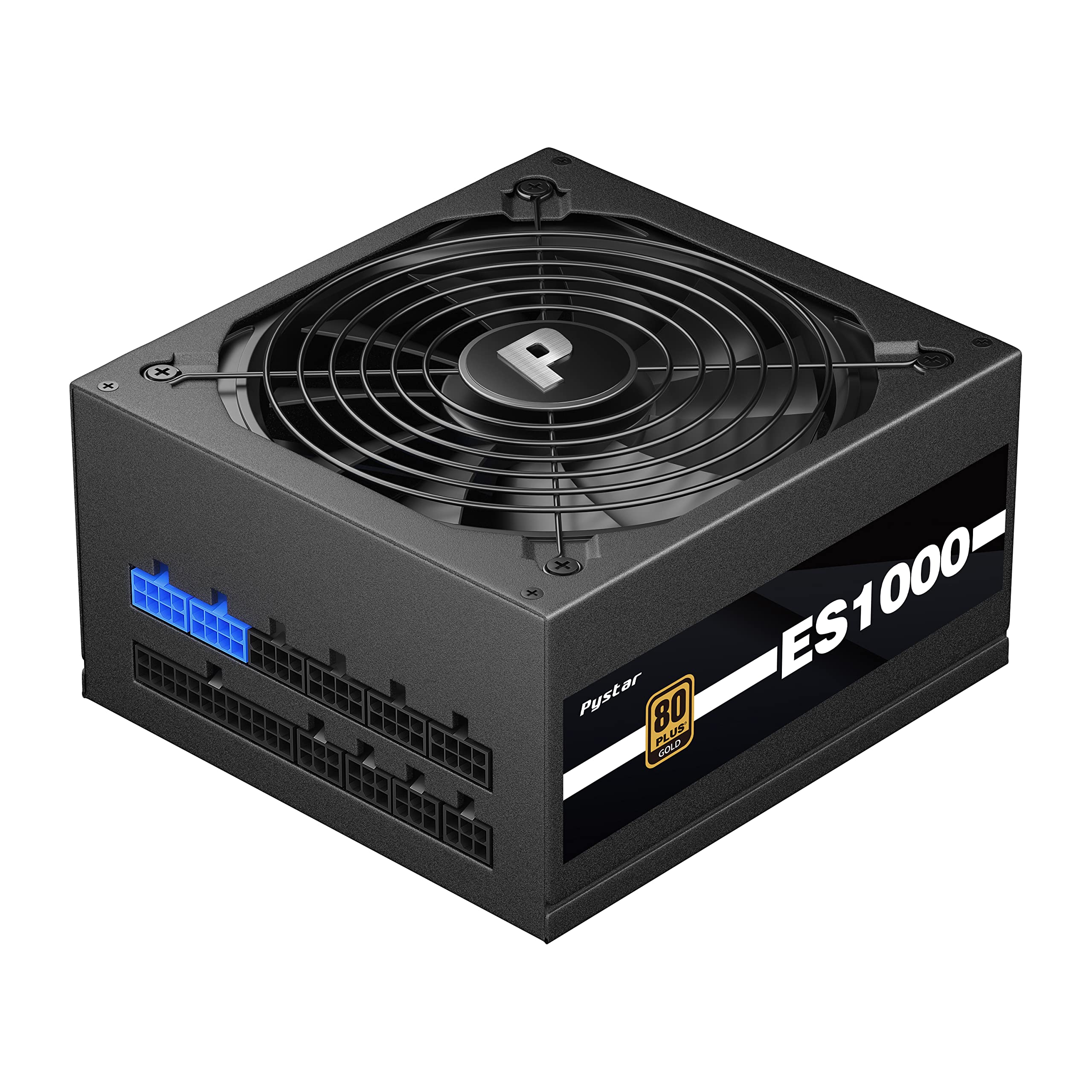 PYSTAR 1000W 80+ Gold Certified Fully Modular Power Supply (PSU) - High Efficiency, Quiet & Reliable for Gaming PC, Workstation & Home Office - ES1000