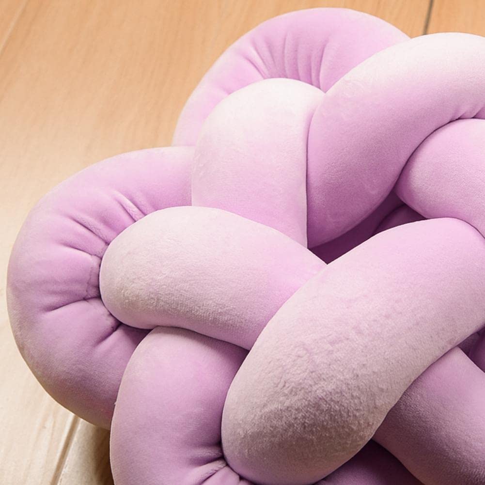 **Soft Knot Pillow - Plush Star Shaped Lumbar Cushion for Back Support, Cozy Knotted Throw Pillow for Bed, Couch, Living Room & Car - Kids Room Decor, Home & Office Gift (Purple) - Perfect for Relaxation, Travel & Nap Time**