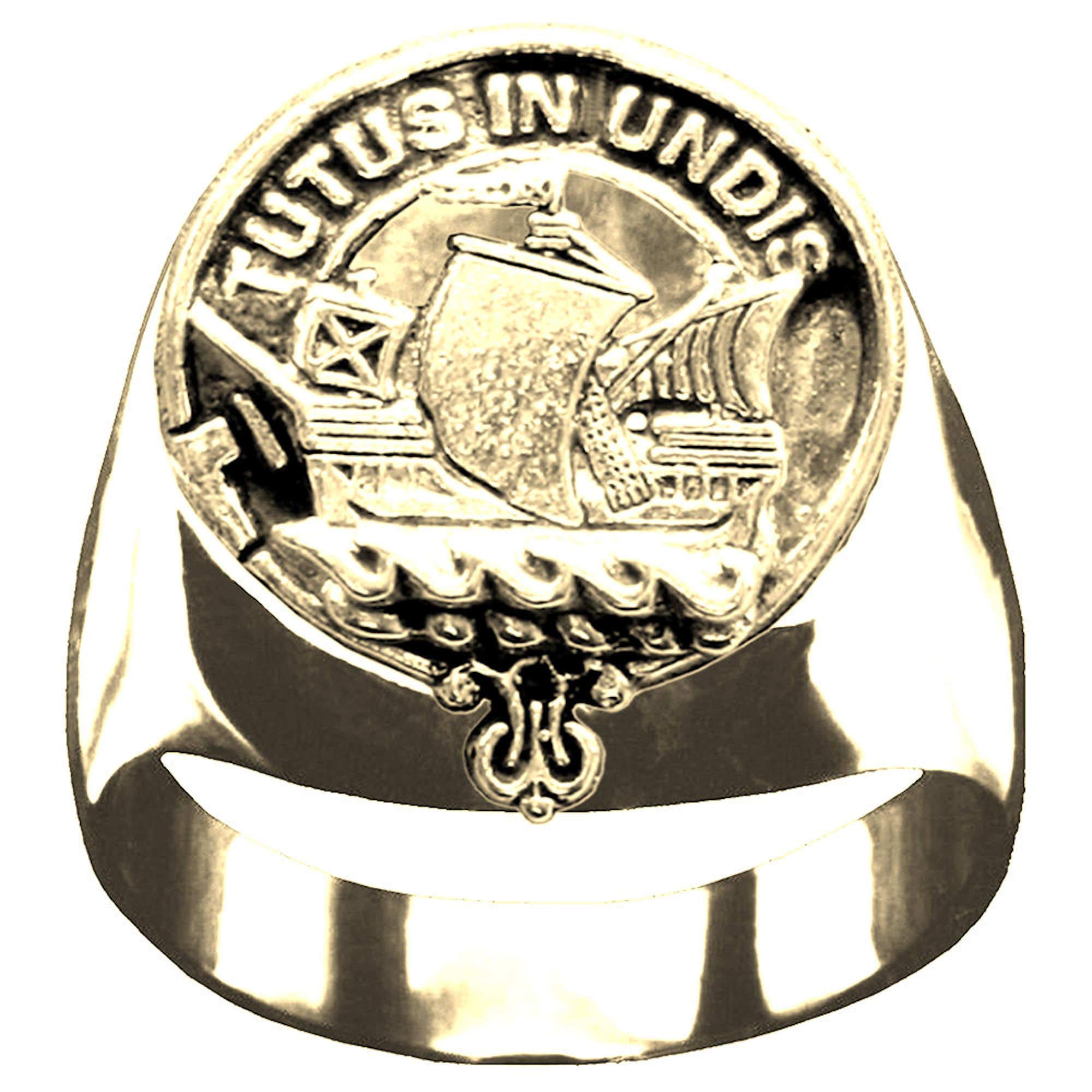 Handcrafted Wooden Scottish Clan Crest Ring - Personalized Celtic Heritage Jewelry for Men & Women - Perfect for Weddings, Anniversaries & Clan Gatherings