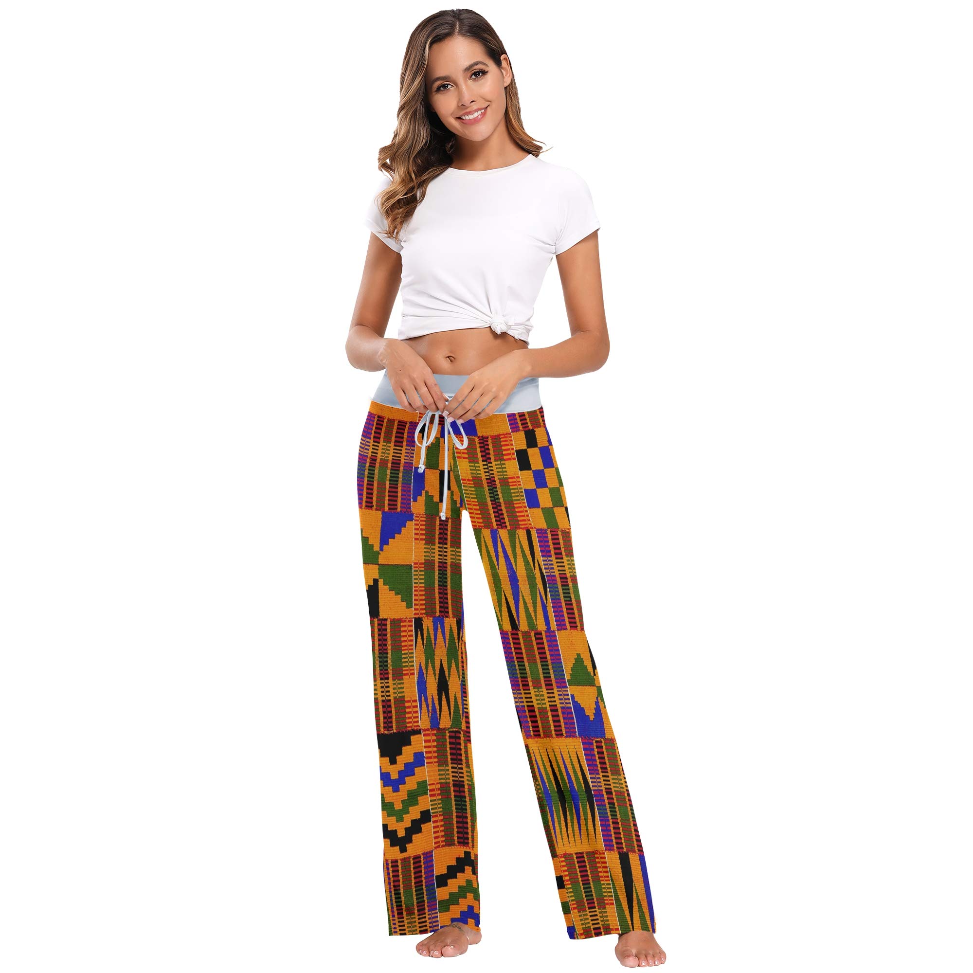 Women's Loose Casual Comfy Pajama Pants with Drawstring - Palazzo Wide Leg Lounge Pants for Sleep, Yoga & Home Relaxation